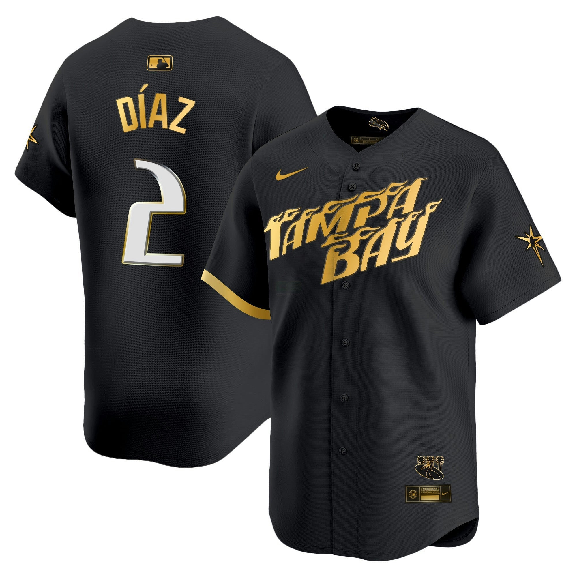 Camisa MLB Men’s Tampa Bay 2024 City Connect Vapor Premier Limited Jersey – Grafite