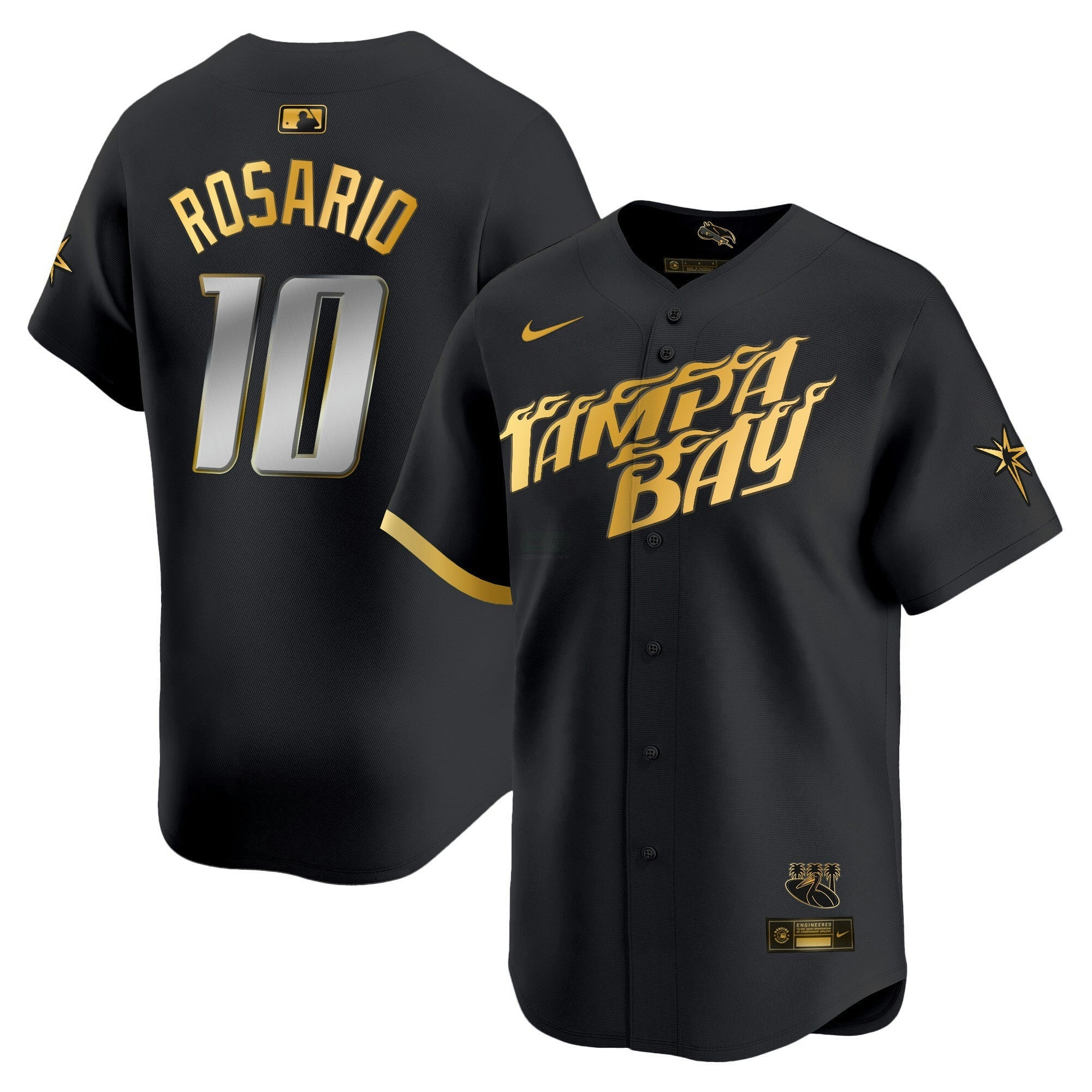 Camisa MLB Men’s Tampa Bay 2024 City Connect Vapor Premier Limited Jersey – Grafite