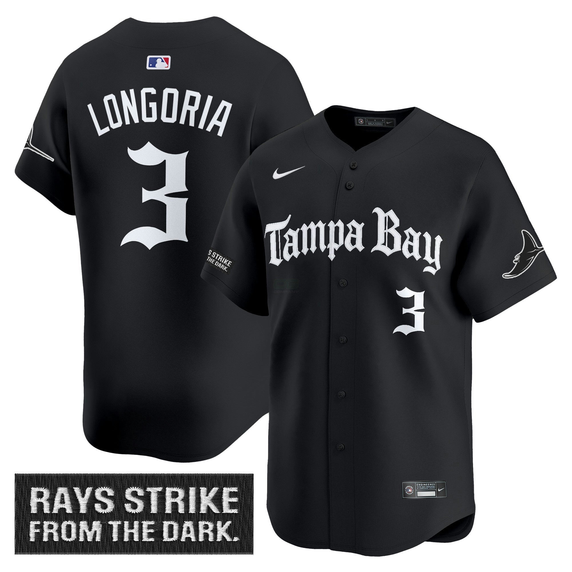 Camisa MLB Men’s Tampa Bay ‘Gothic Deepwater Edition’ Vapor Premier Limited Jersey
