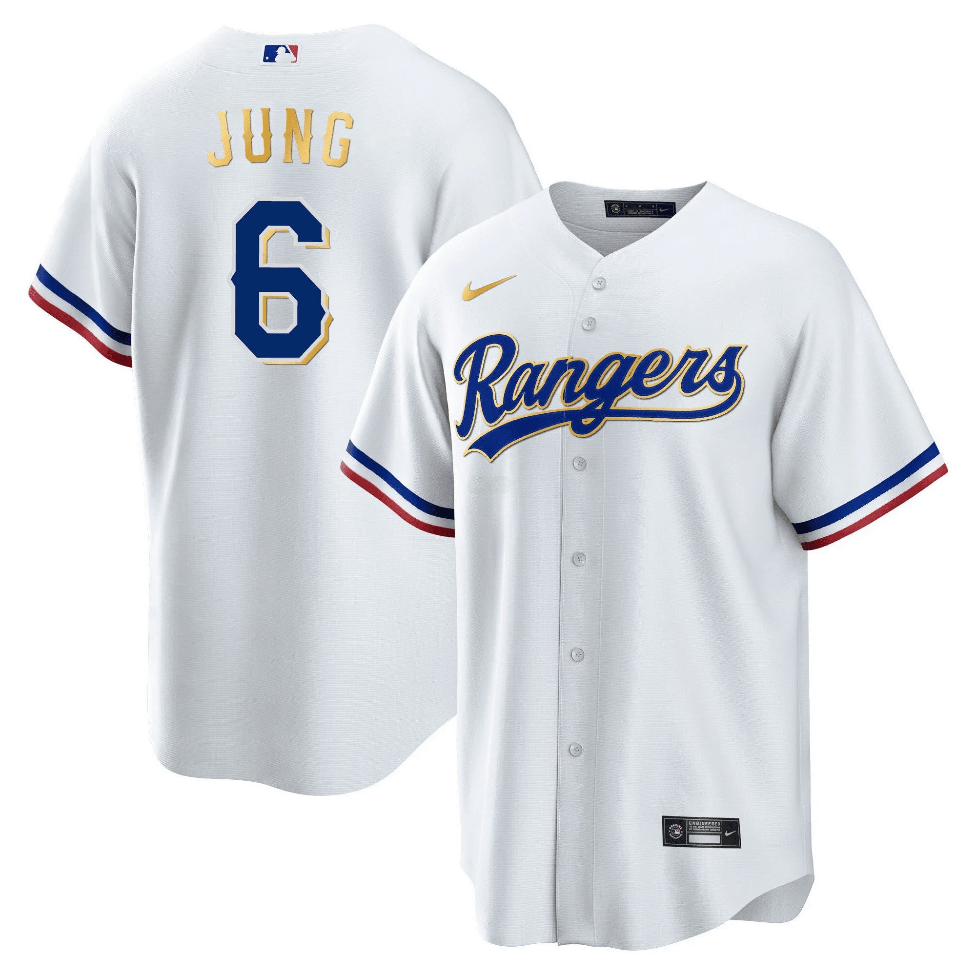 Camisa MLB Men’s Texas 2023 Dourada Trim Jersey
