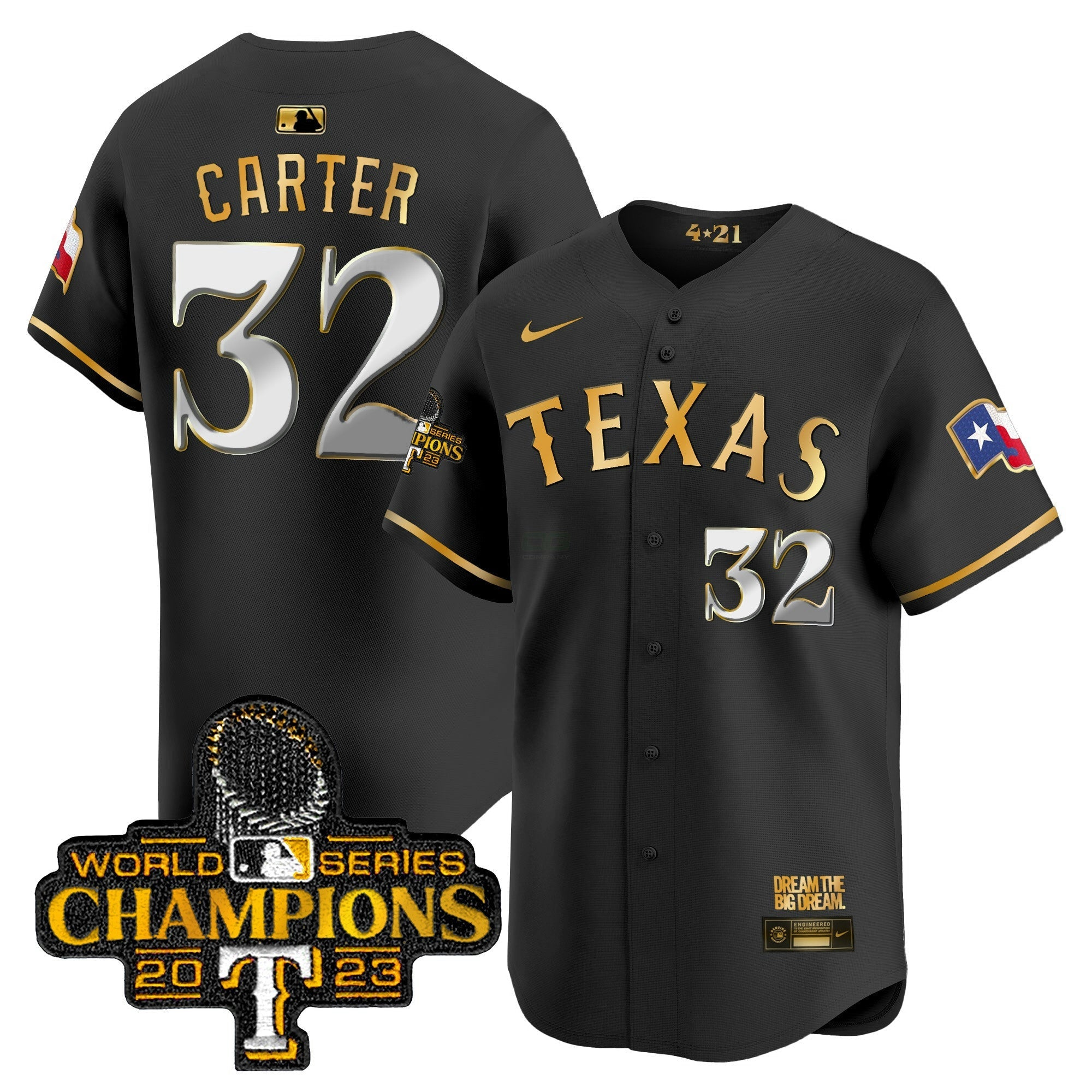 Camisa MLB Men’s Texas 2023 World Series Champions City Connect Vapor Premier Limited Jersey