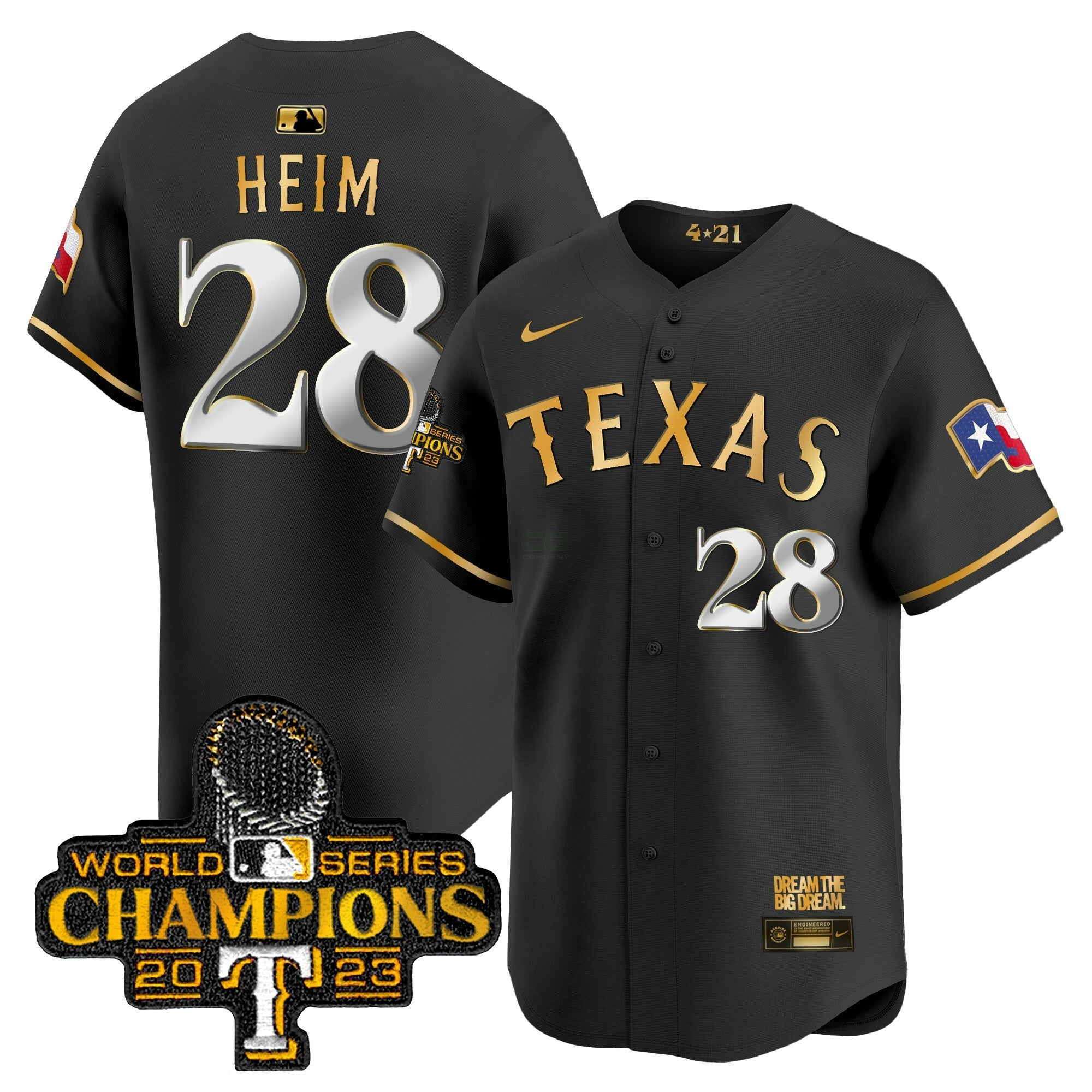 Camisa MLB Men’s Texas 2023 World Series Champions City Connect Vapor Premier Limited Jersey
