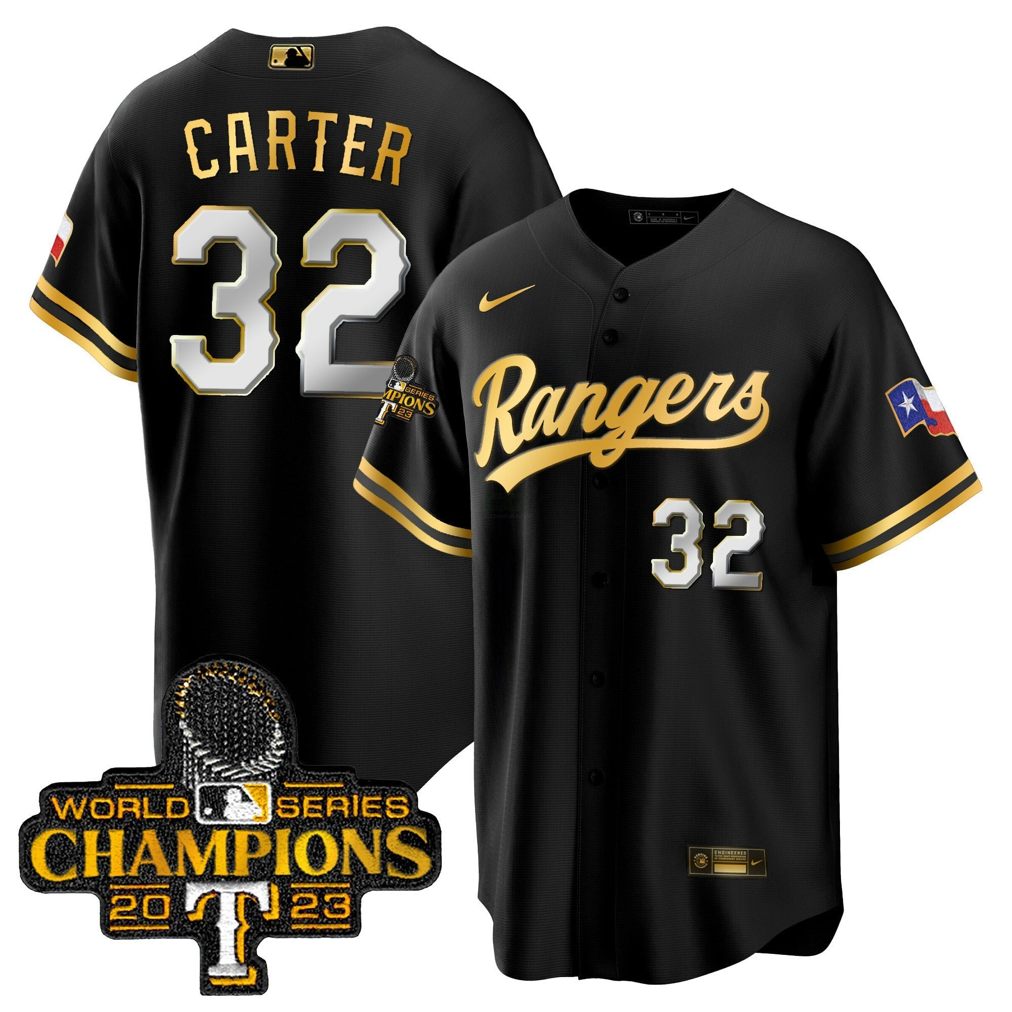Camisa MLB Men’s Texas 2023 World Series Champions Cool Base Jersey V3
