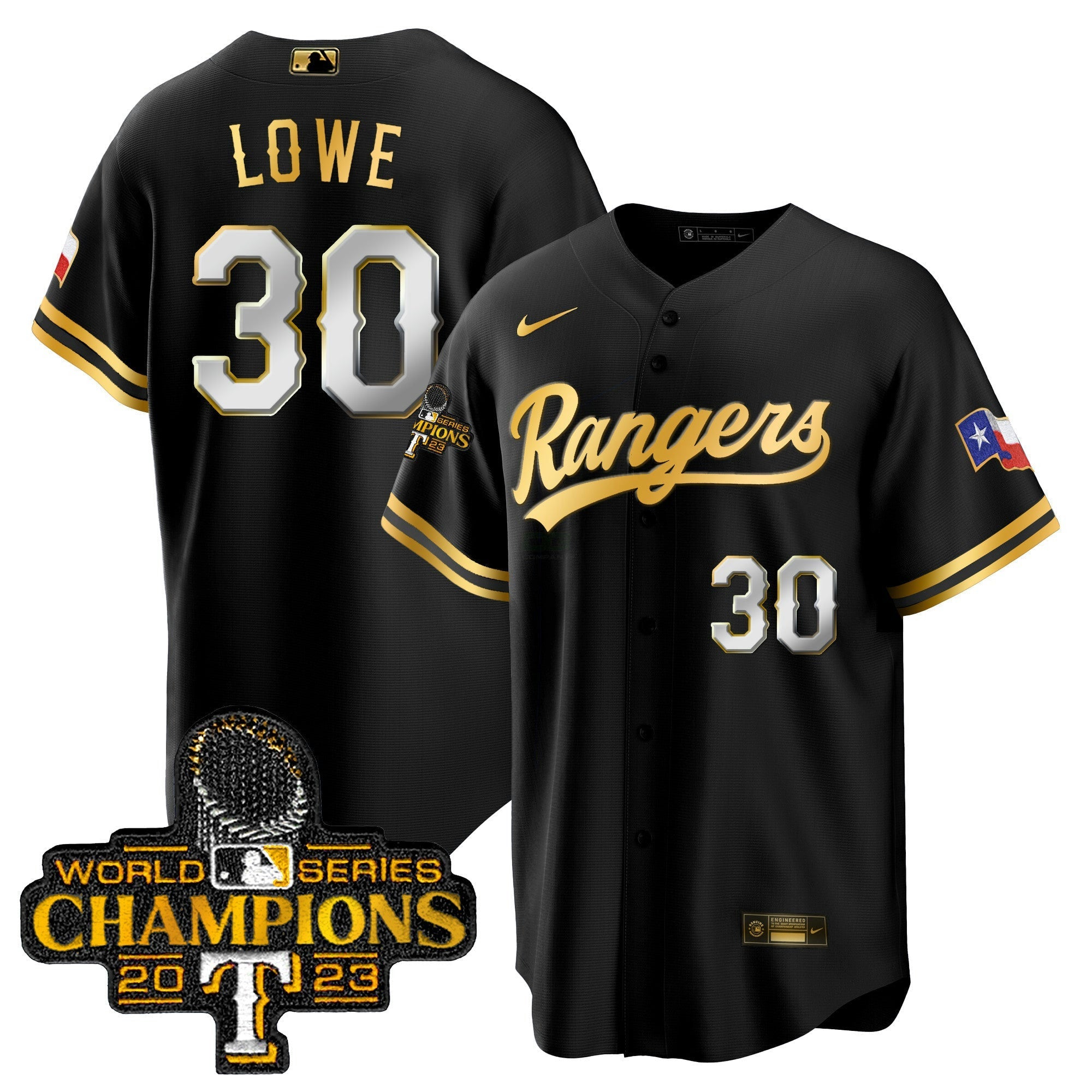 Camisa MLB Men’s Texas 2023 World Series Champions Cool Base Jersey V3