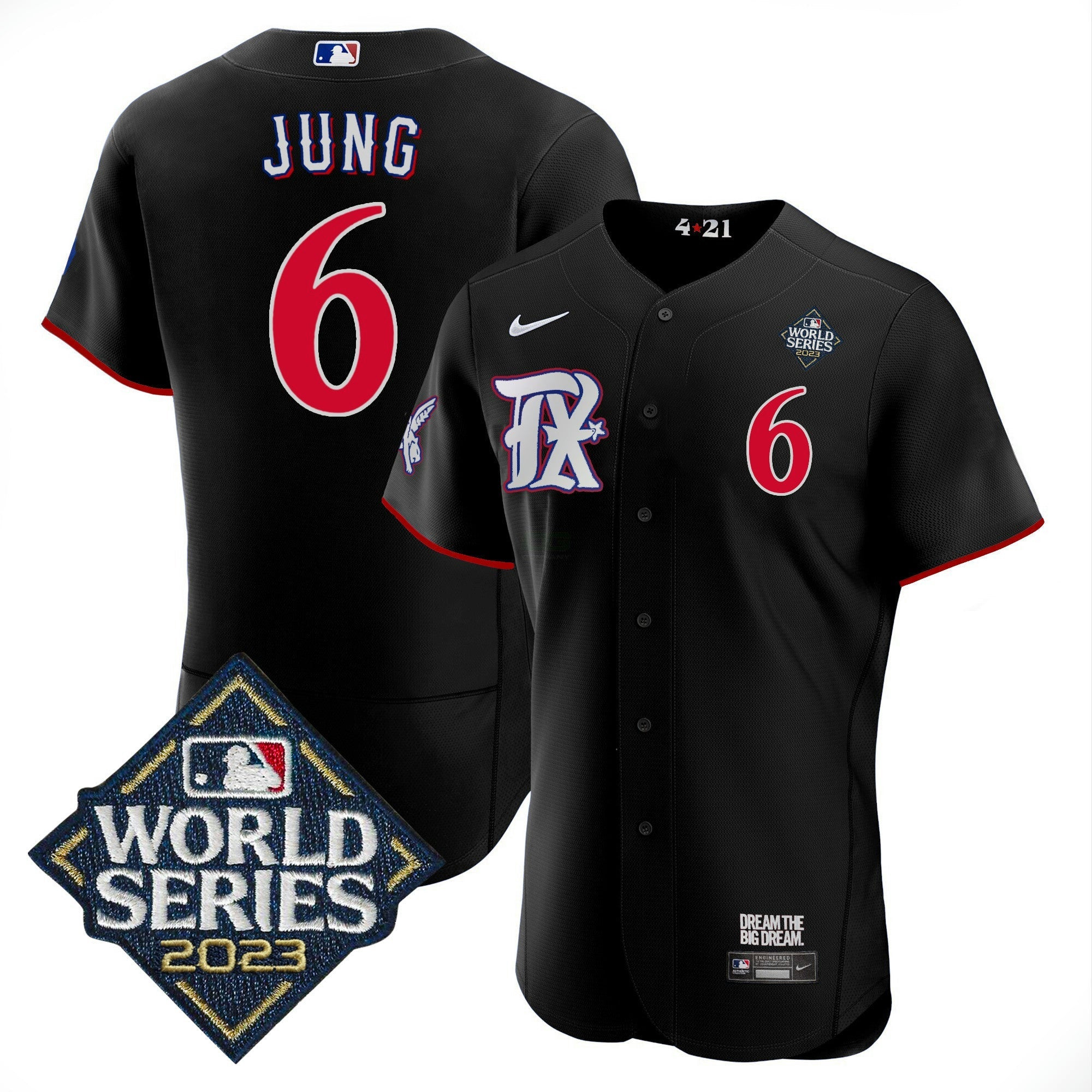 Camisa MLB Men’s Texas 2023 World Series City Connect Flex Base Jersey
