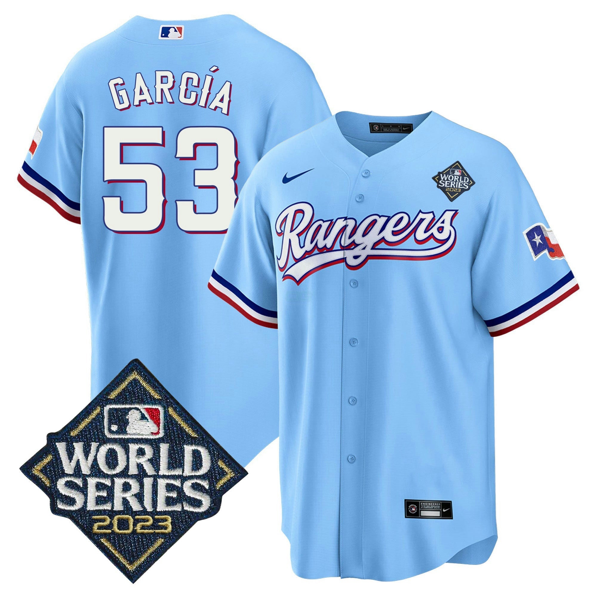 Camisa MLB Men’s Texas 2023 World Series Cool Base Jersey V2