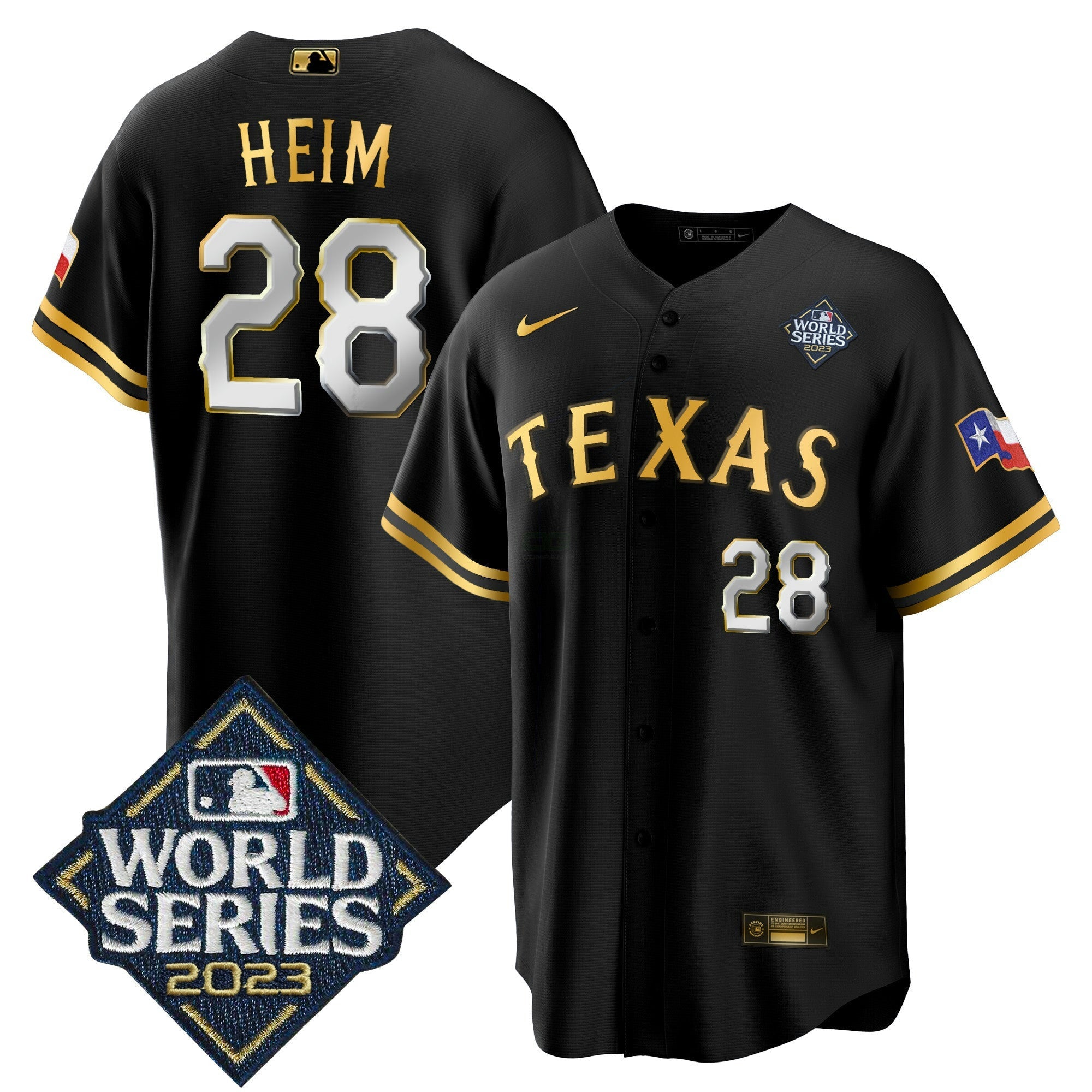 Camisa MLB Men’s Texas 2023 World Series Cool Base Jersey V2