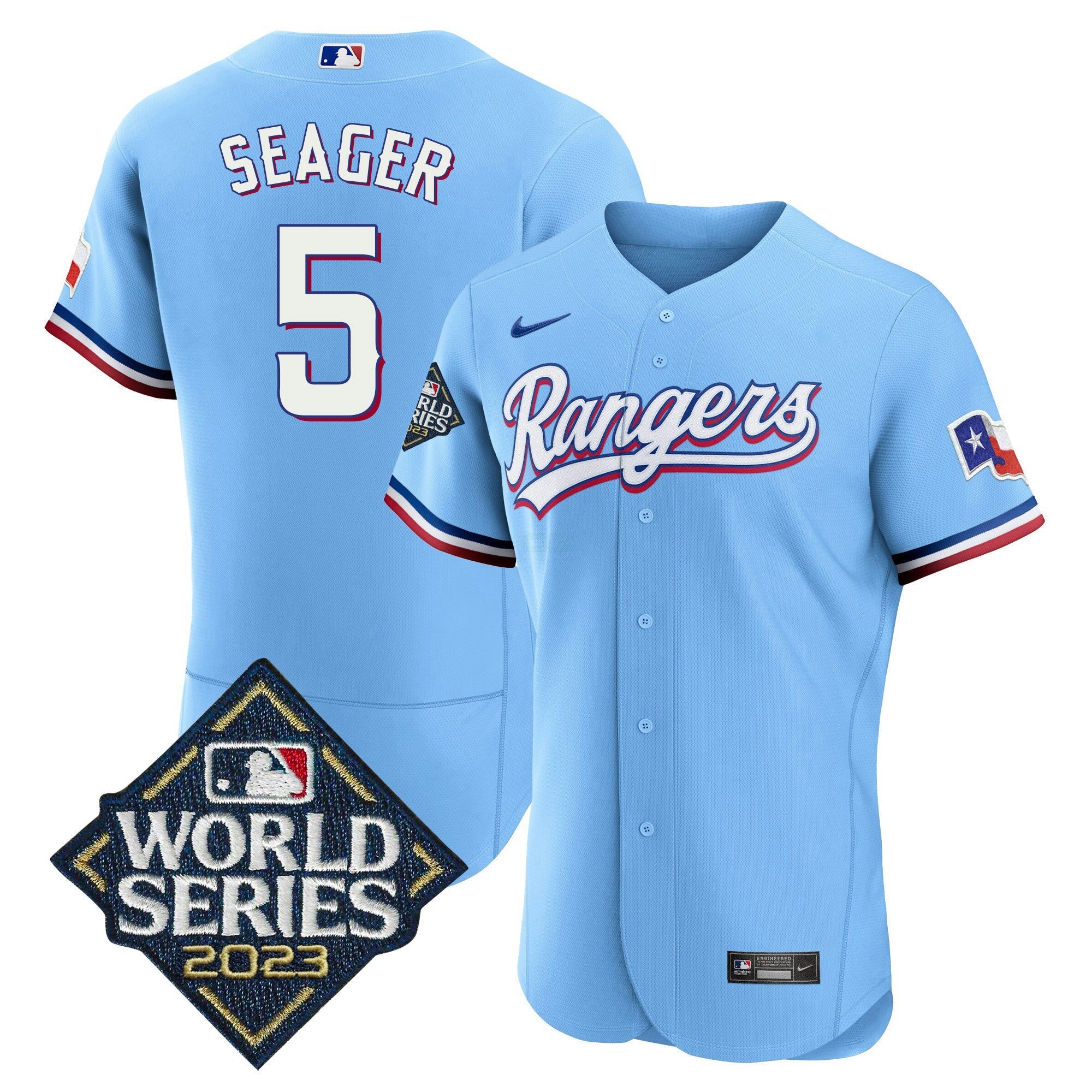 Camisa MLB Men’s Texas 2023 World Series Flex Base Jersey