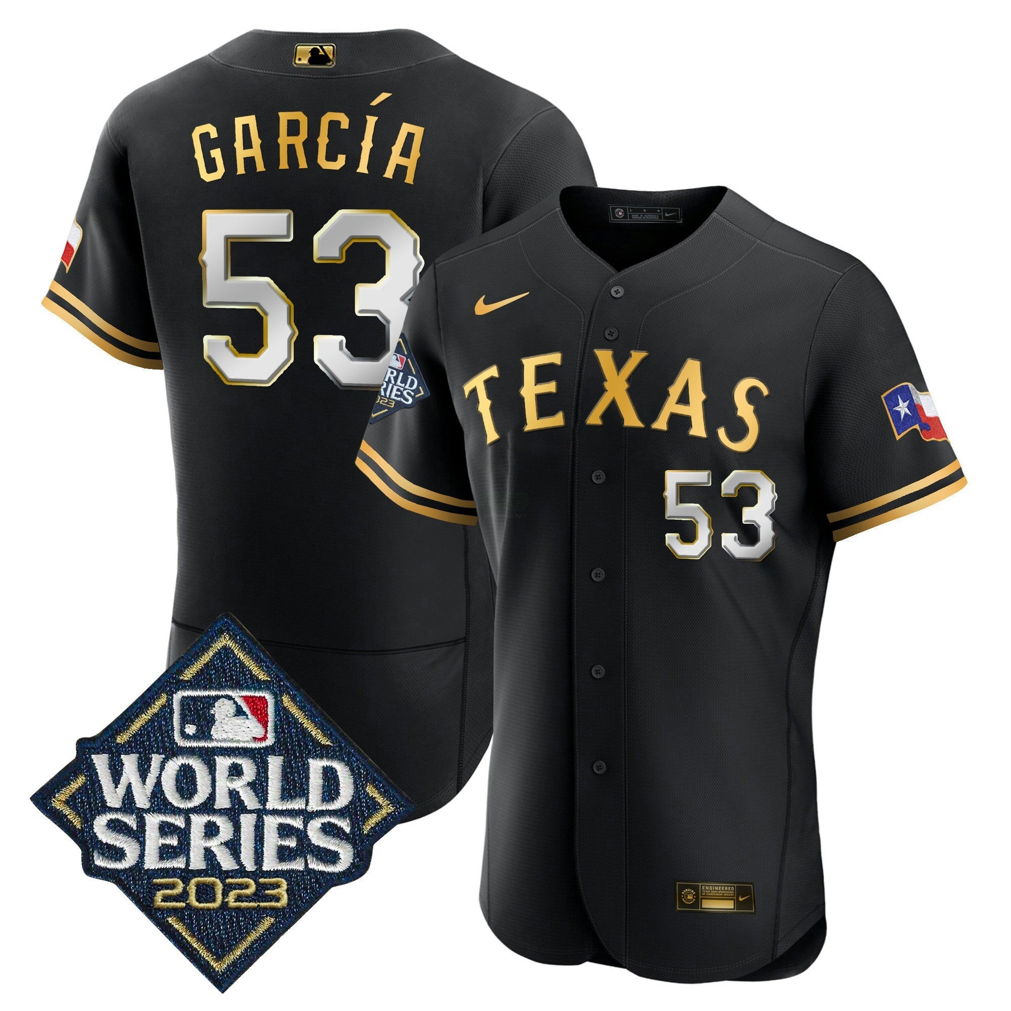 Camisa MLB Men’s Texas 2023 World Series Flex Base Jersey