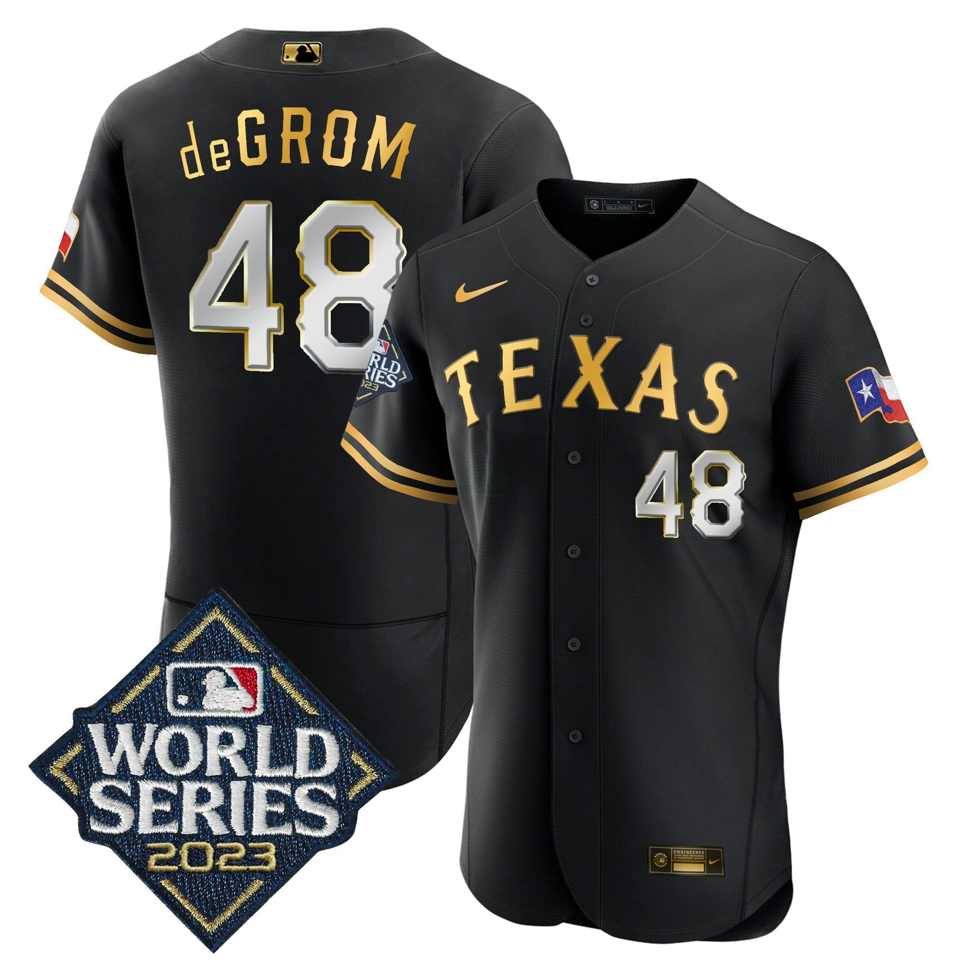 Camisa MLB Men’s Texas 2023 World Series Flex Base Jersey