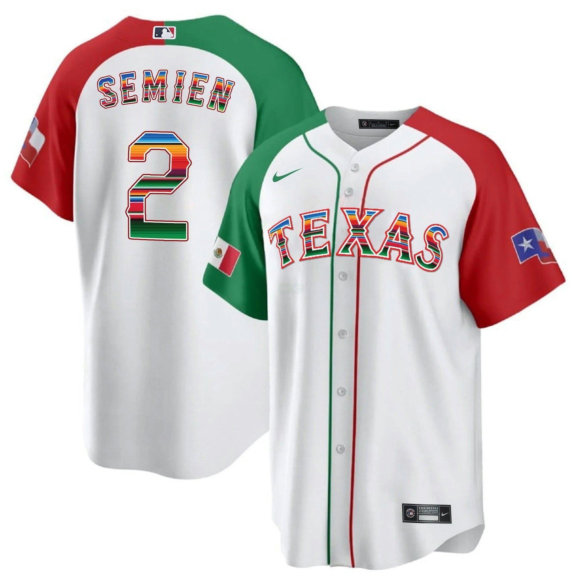 Camisa MLB Men’s Texas Mexican Heritage Night Cool Base Jersey – Away
