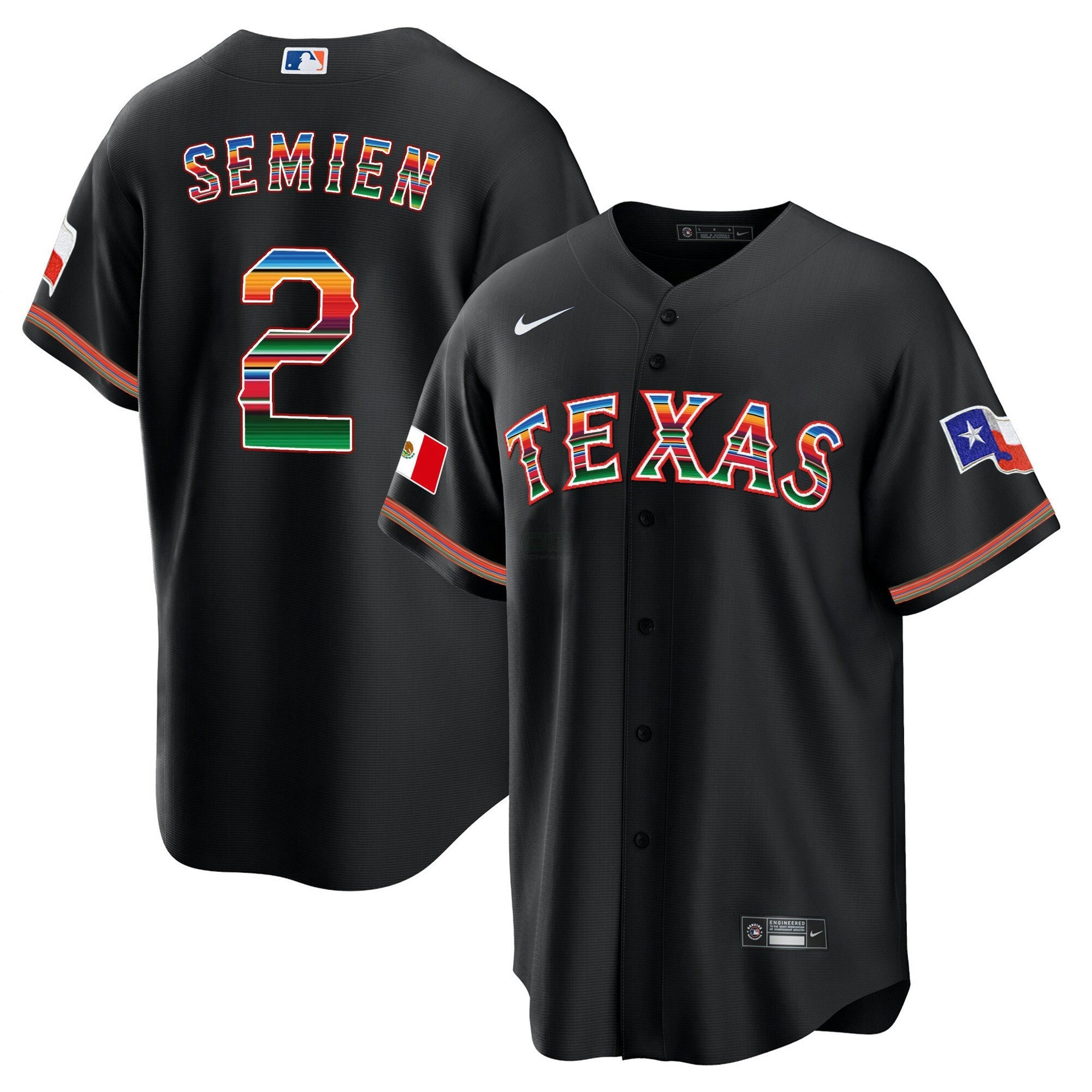 Camisa MLB Men’s Texas Mexican Heritage Night Cool Base Jersey – Away