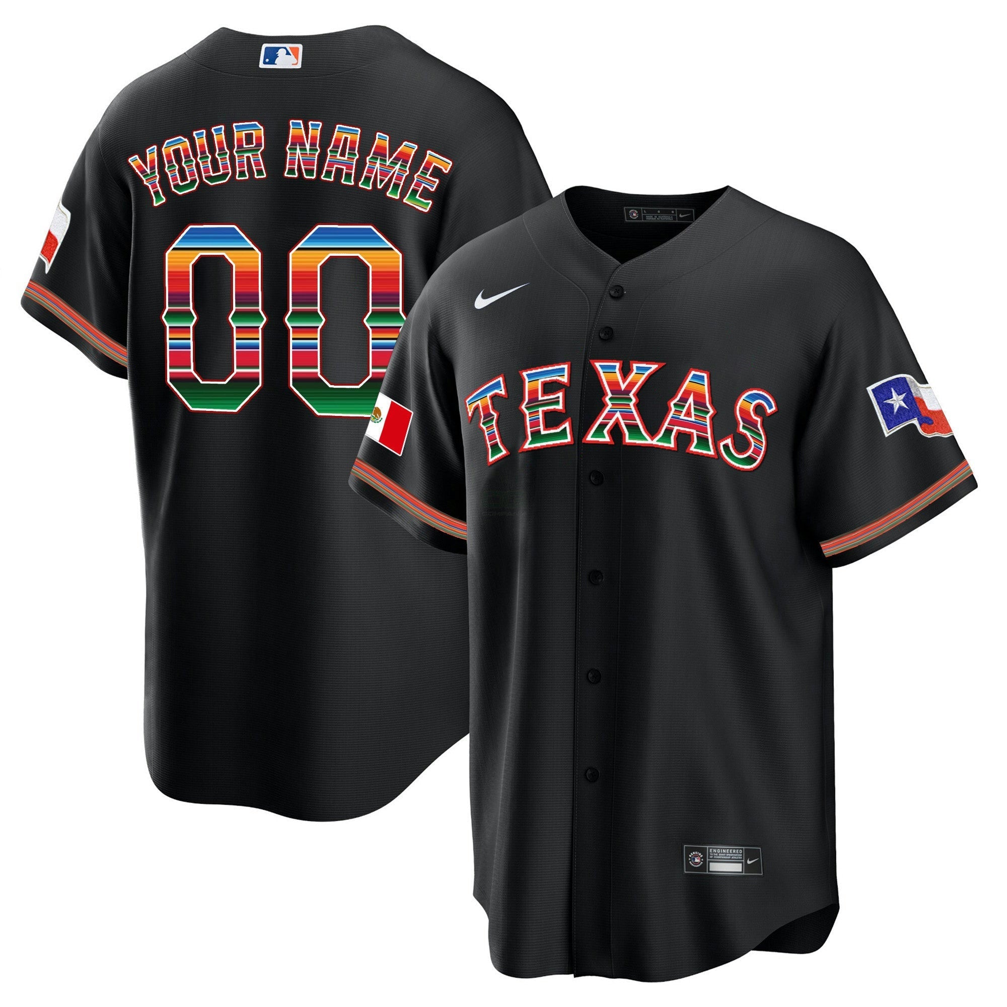 Camisa MLB Men’s Texas Mexican Heritage Night Cool Base Jersey