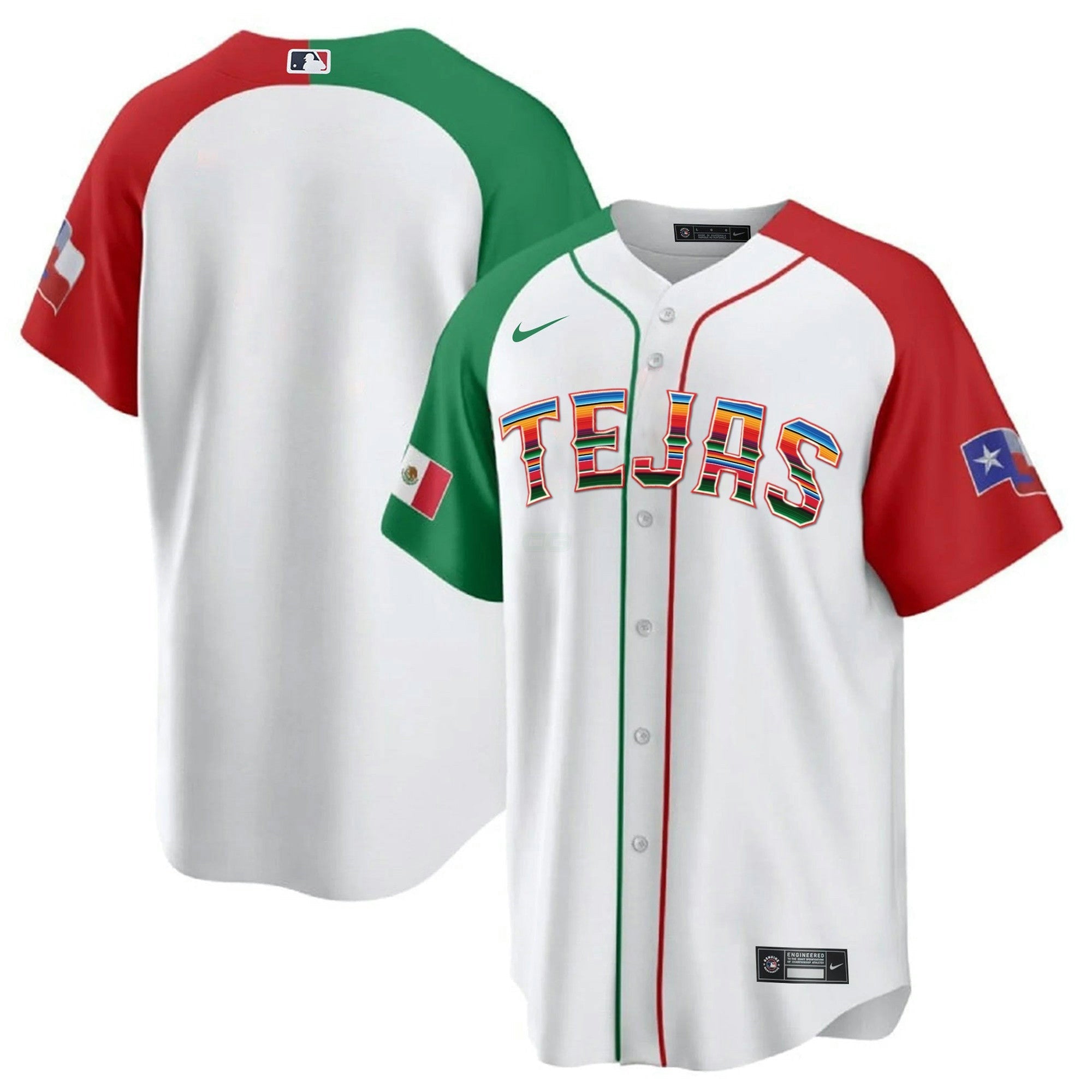 Camisa MLB Men’s Texas Mexican Heritage Night Cool Base Jersey – Tejas