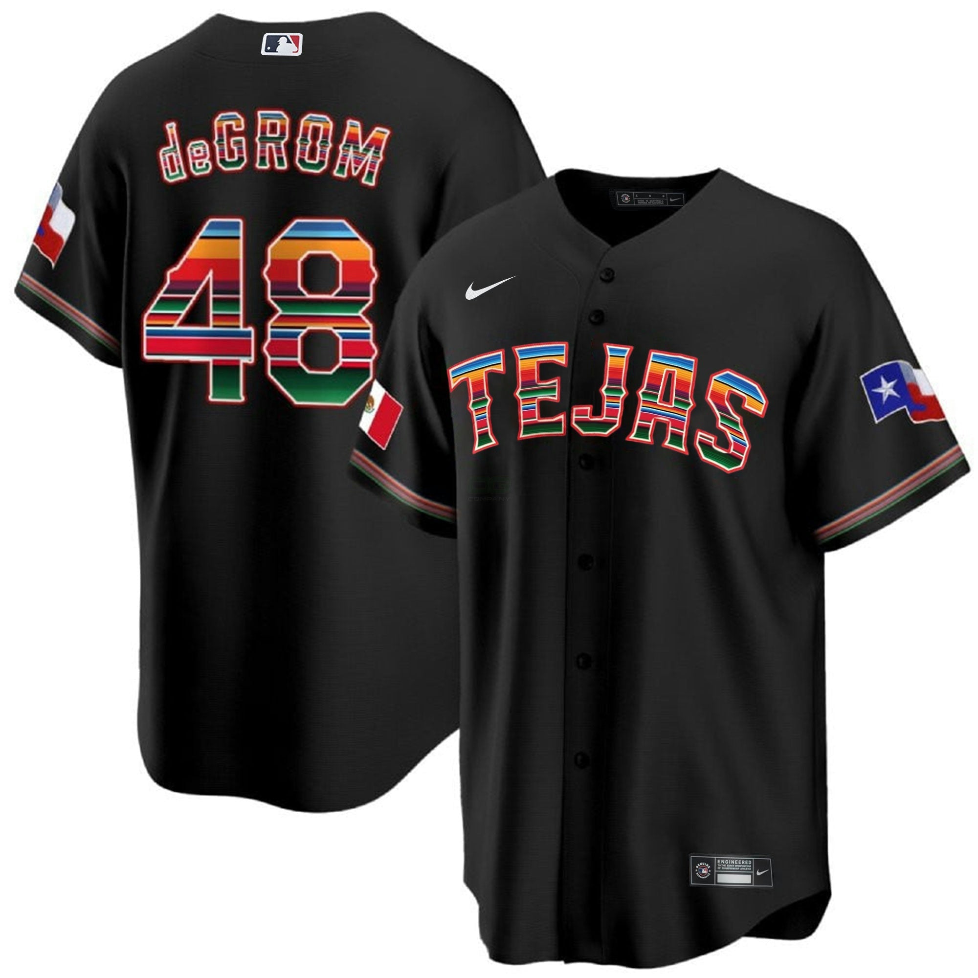 Camisa MLB Men’s Texas Mexican Heritage Night Cool Base Jersey – Tejas