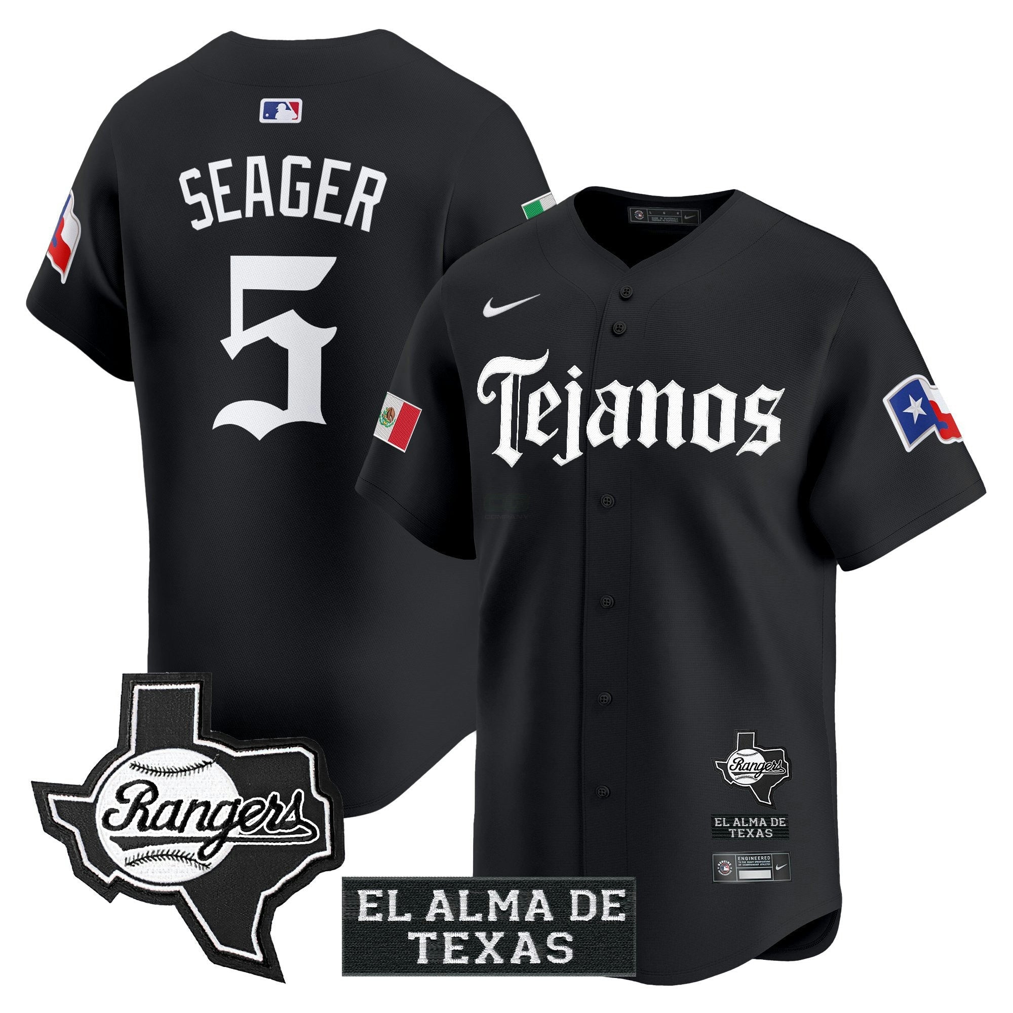Camisa MLB Men’s Texas Mexico Tejano Barrio Style Vapor Premier Limited Jersey
