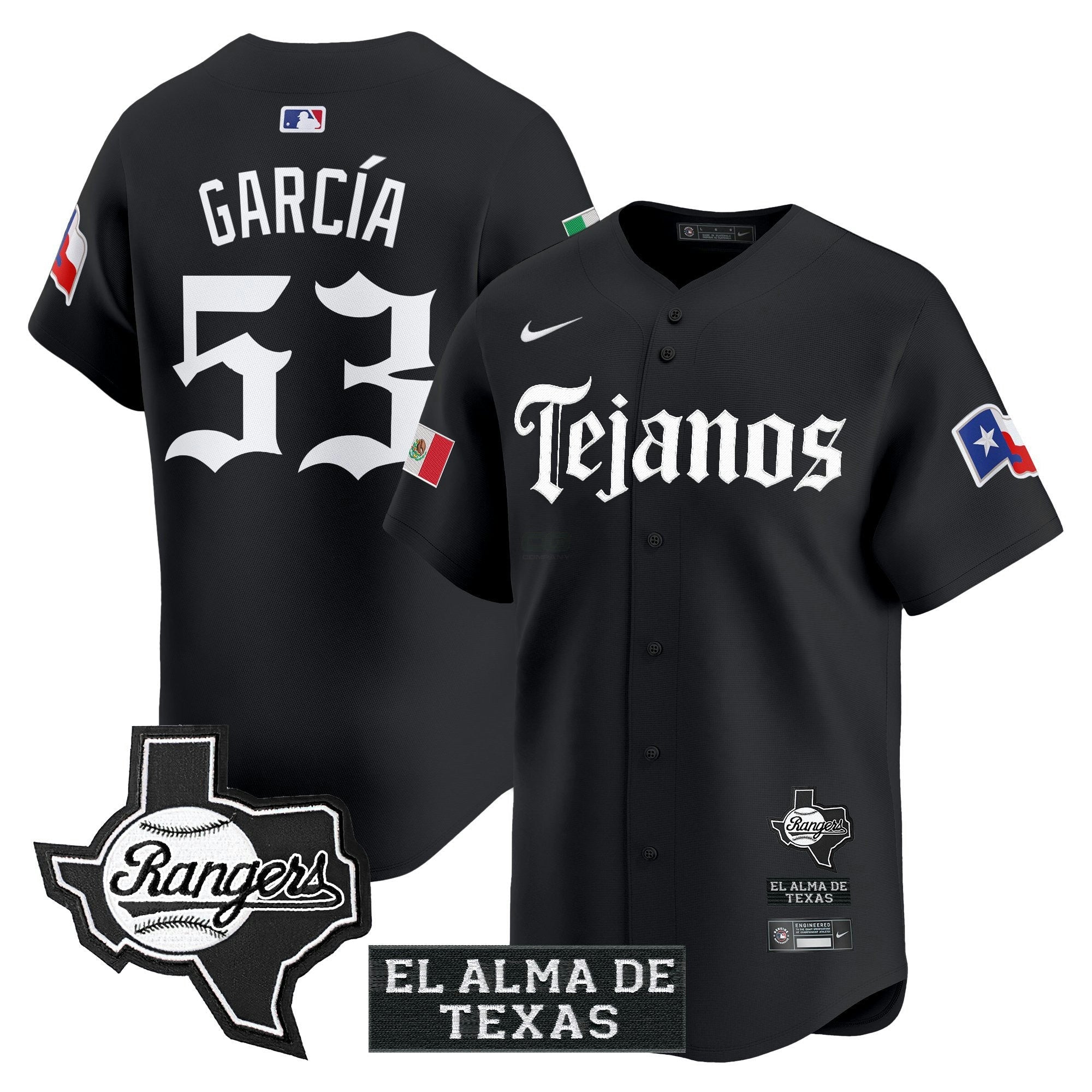 Camisa MLB Men’s Texas Mexico Tejano Barrio Style Vapor Premier Limited Jersey