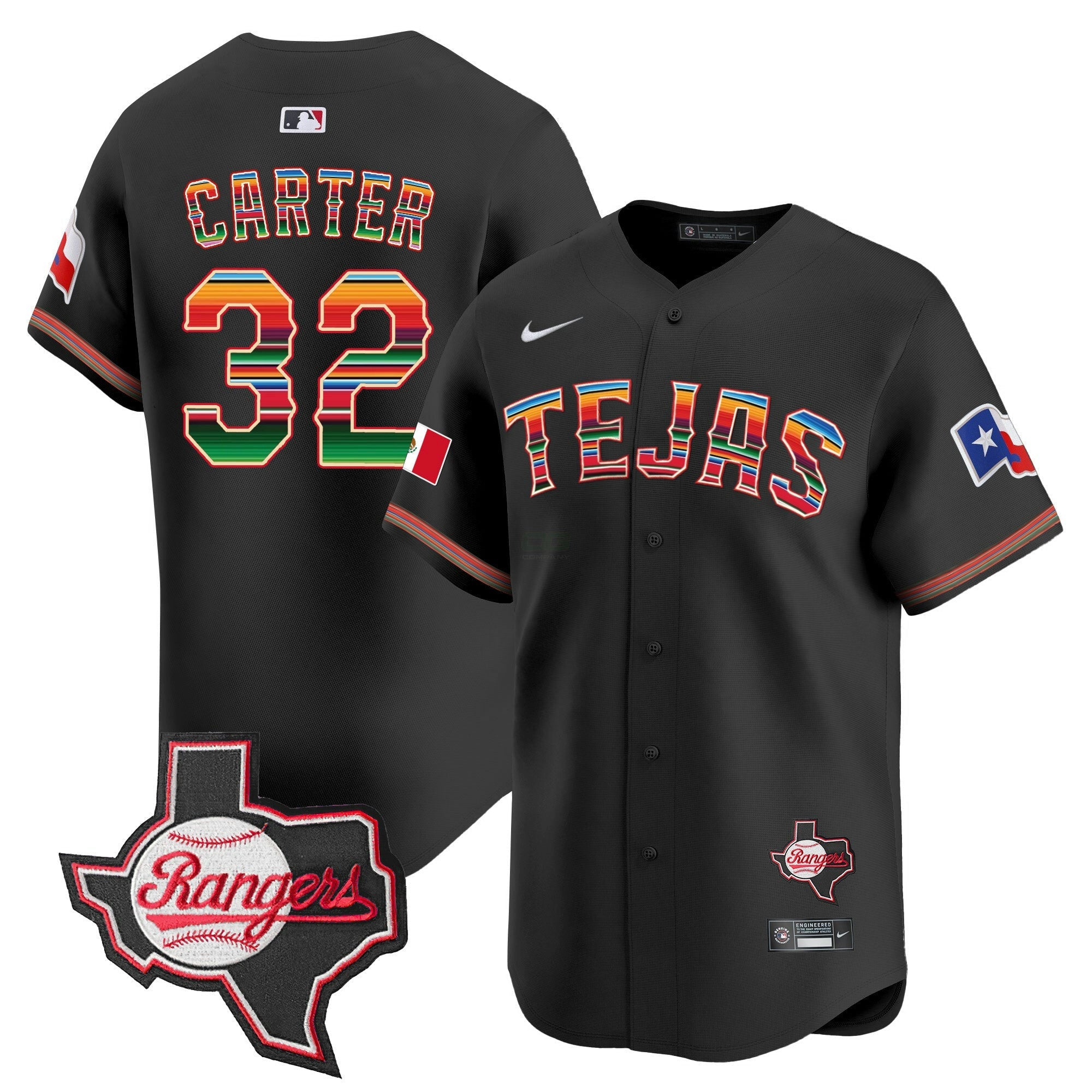 Camisa MLB Men’s Texas Mexico Texas Patch Vapor Premier Limited Jersey