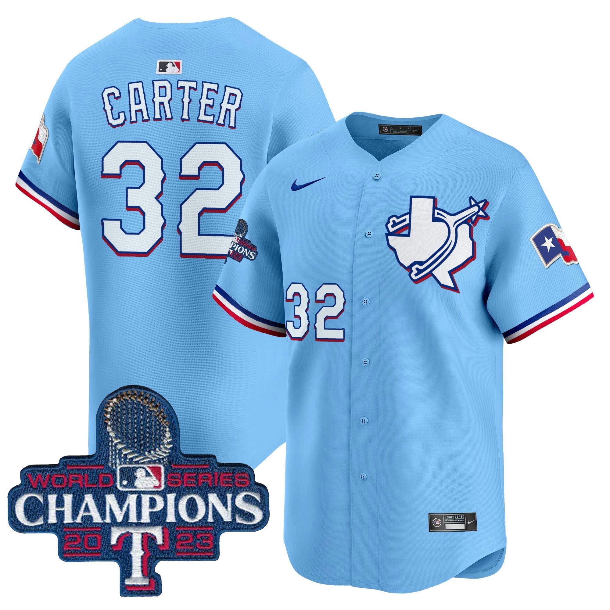 Camisa MLB Men’s Texas World Series Champions Vapor Premier Limited Jersey V3