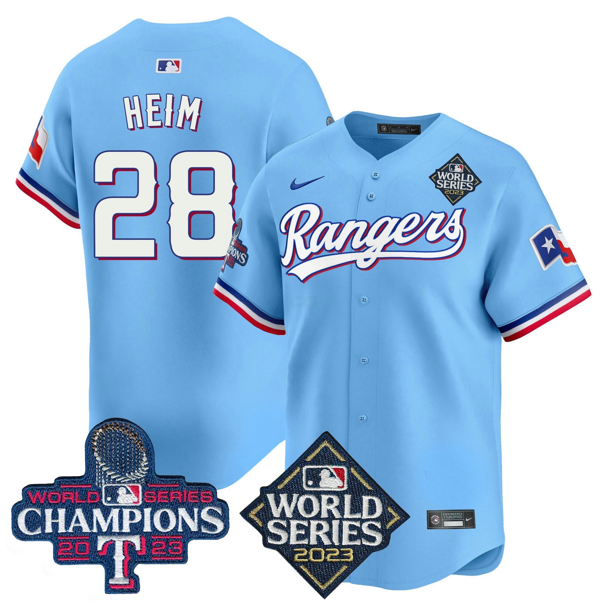 Camisa MLB Men’s Texas World Series Champions Vapor Premier Limited Jersey V4
