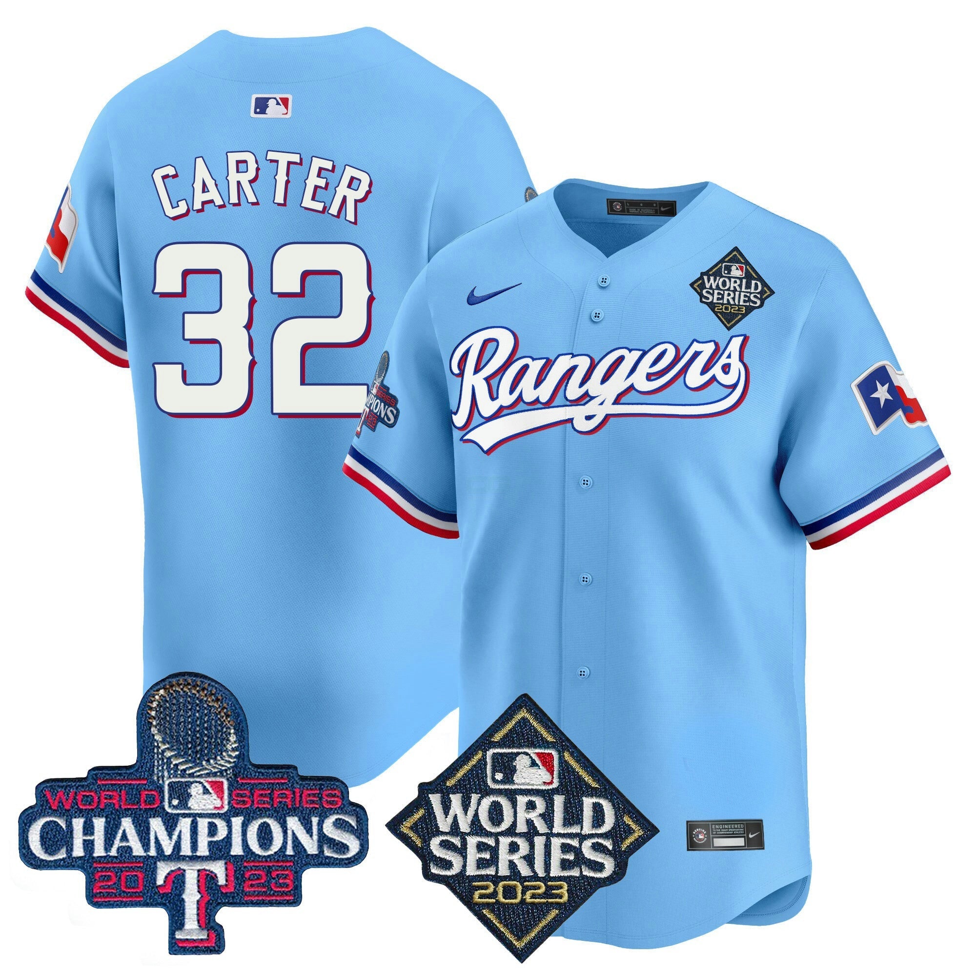 Camisa MLB Men’s Texas World Series Champions Vapor Premier Limited Jersey V4