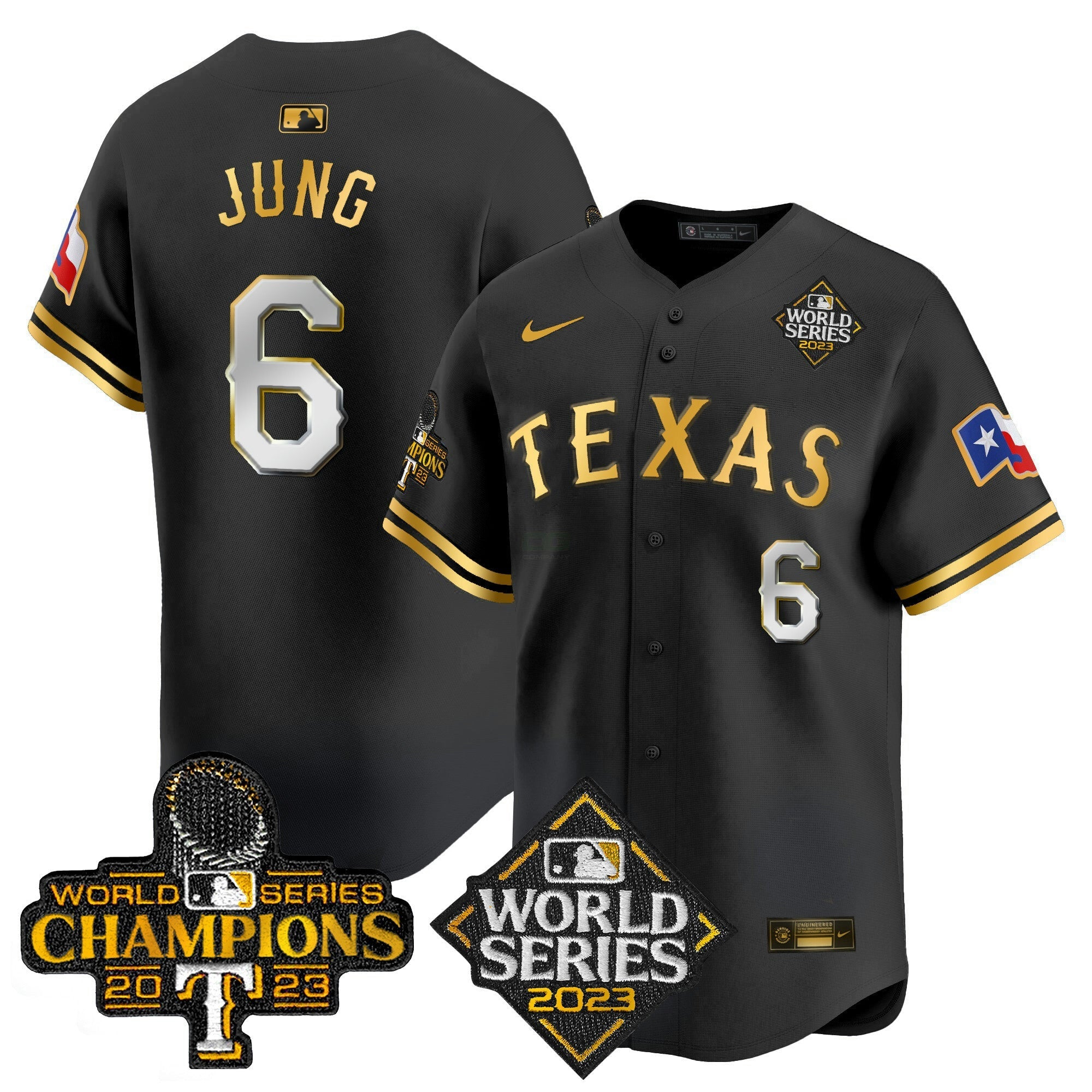 Camisa MLB Men’s Texas World Series Champions Vapor Premier Limited Jersey V4