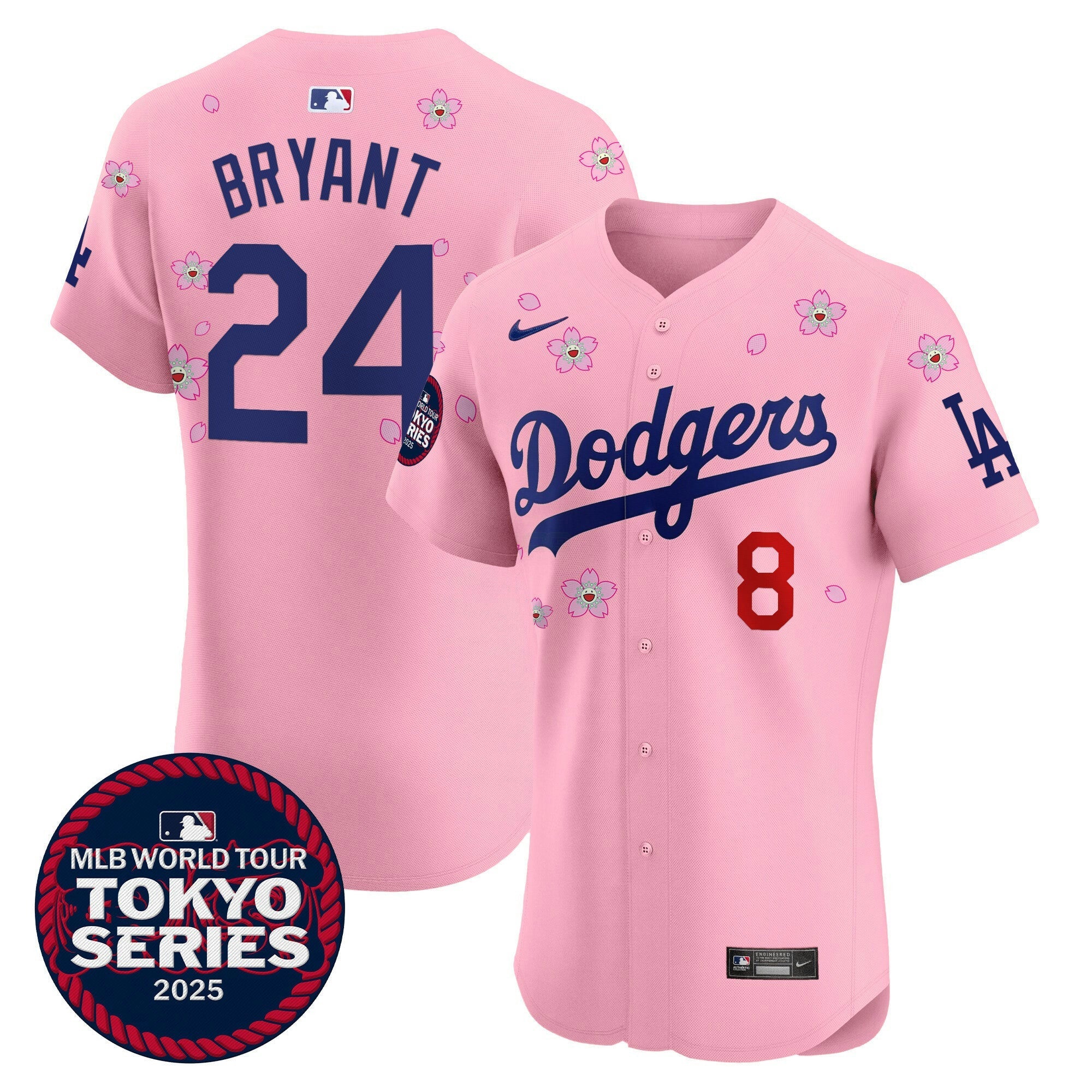 Camisa MLB Men’s Tokyo Series 2025 Vapor Premier Elite Jersey – Stitched - Cherry Blossom