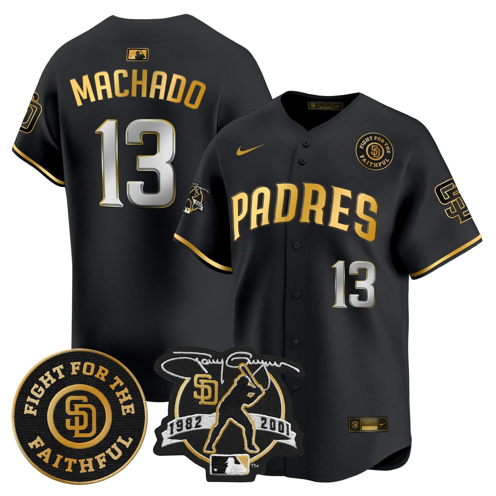 Camisa MLB Men’s Tony Gwynn & Faithful Patch Vapor Premier Limited Jersey