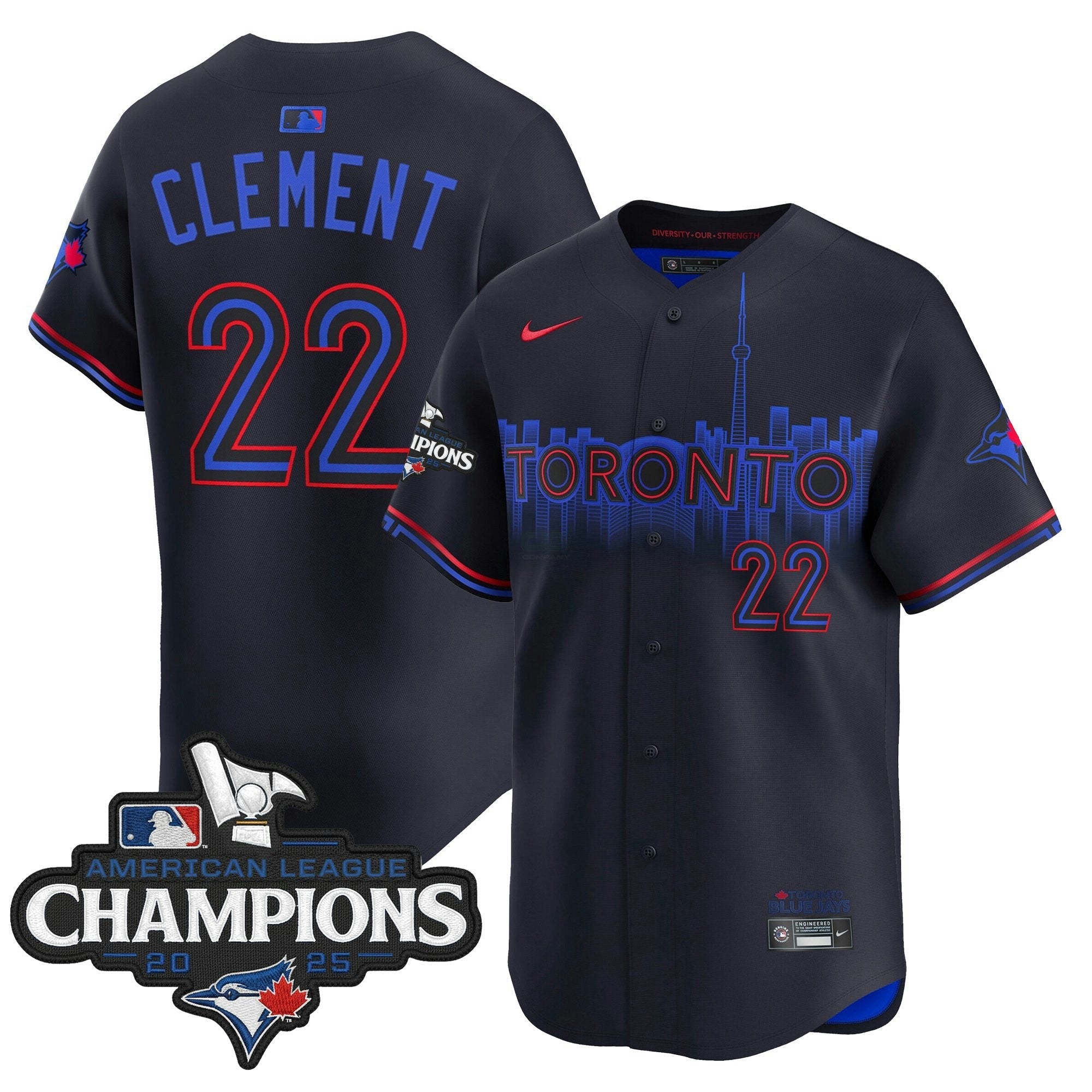 Camisa MLB Men’s Toronto 2025 American League Champions Vapor Premier Limited Jersey