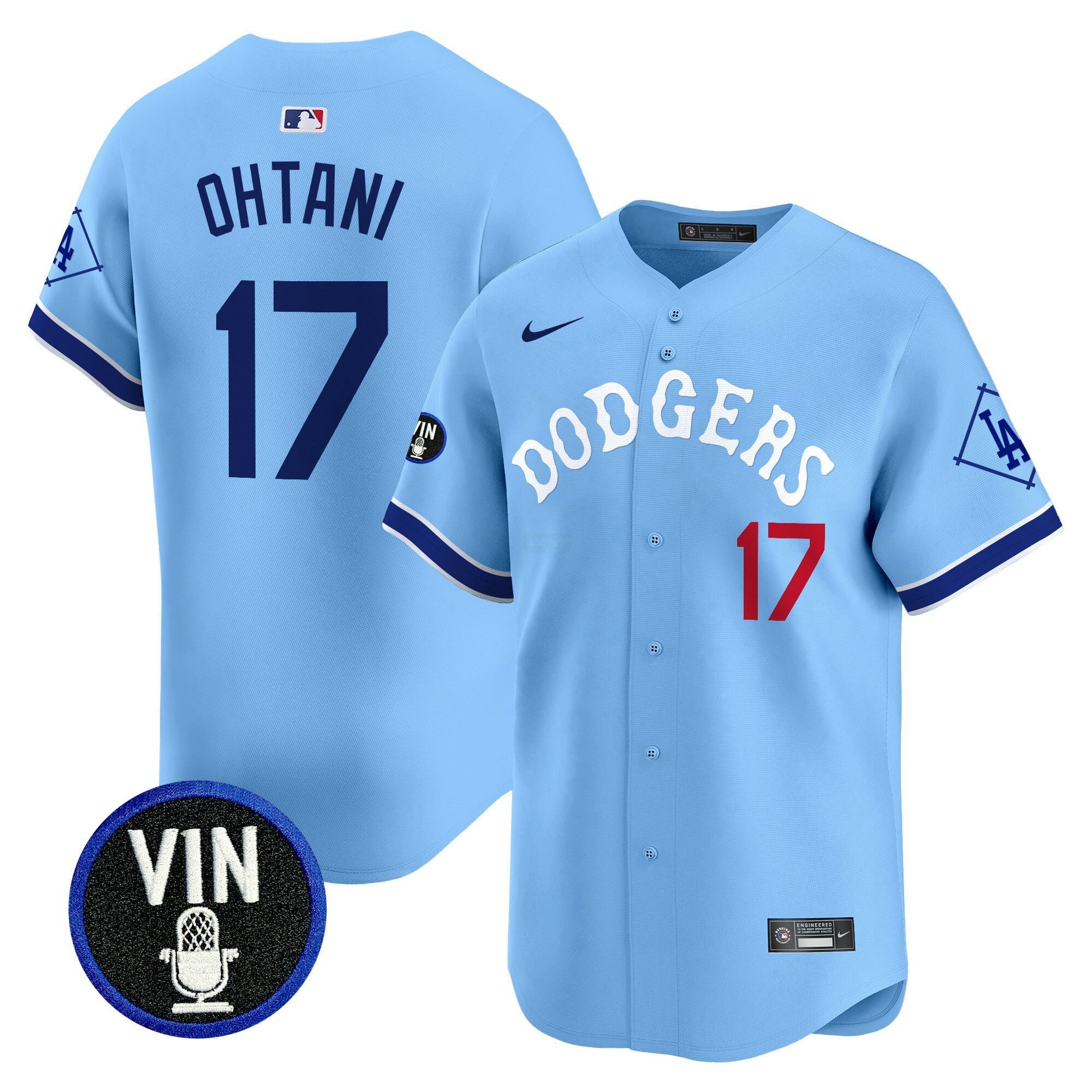 Camisa MLB Men’s Tribute Vin Scully Patch Vapor Premier Limited Jersey