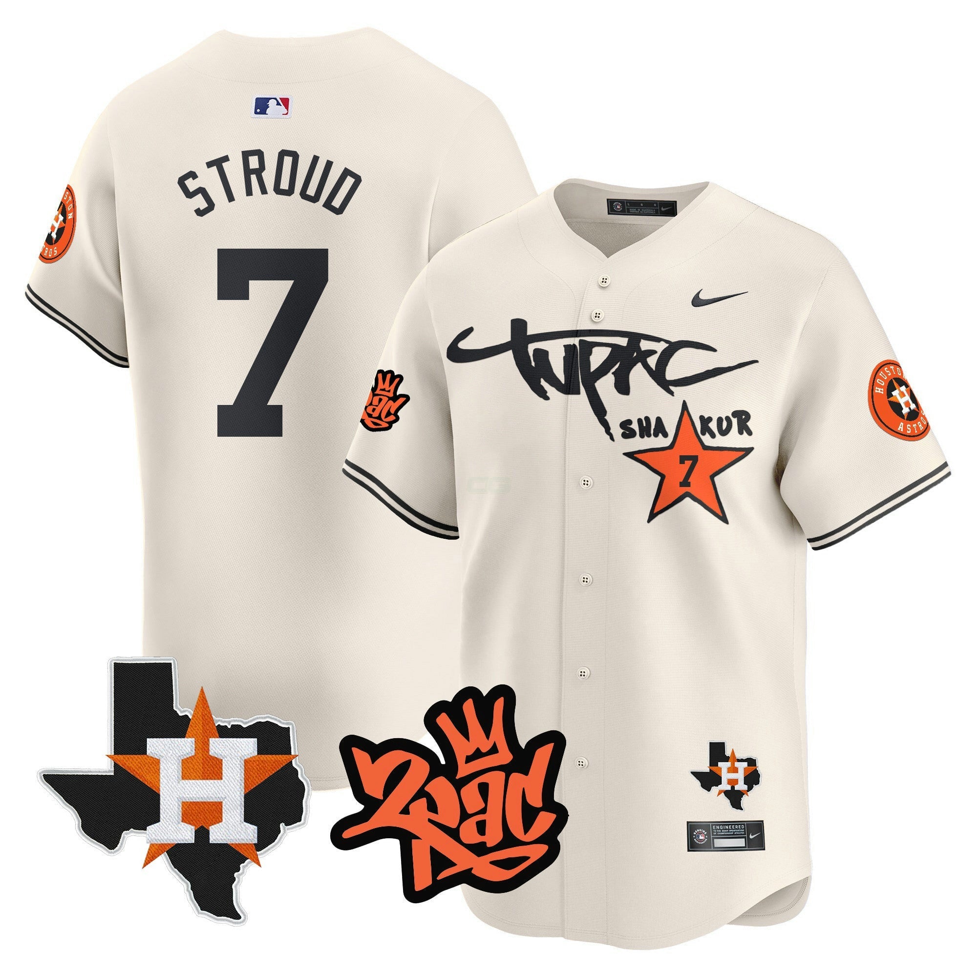 Camisa MLB Men’s Tupac Shakur Vapor Premier Limited Jersey