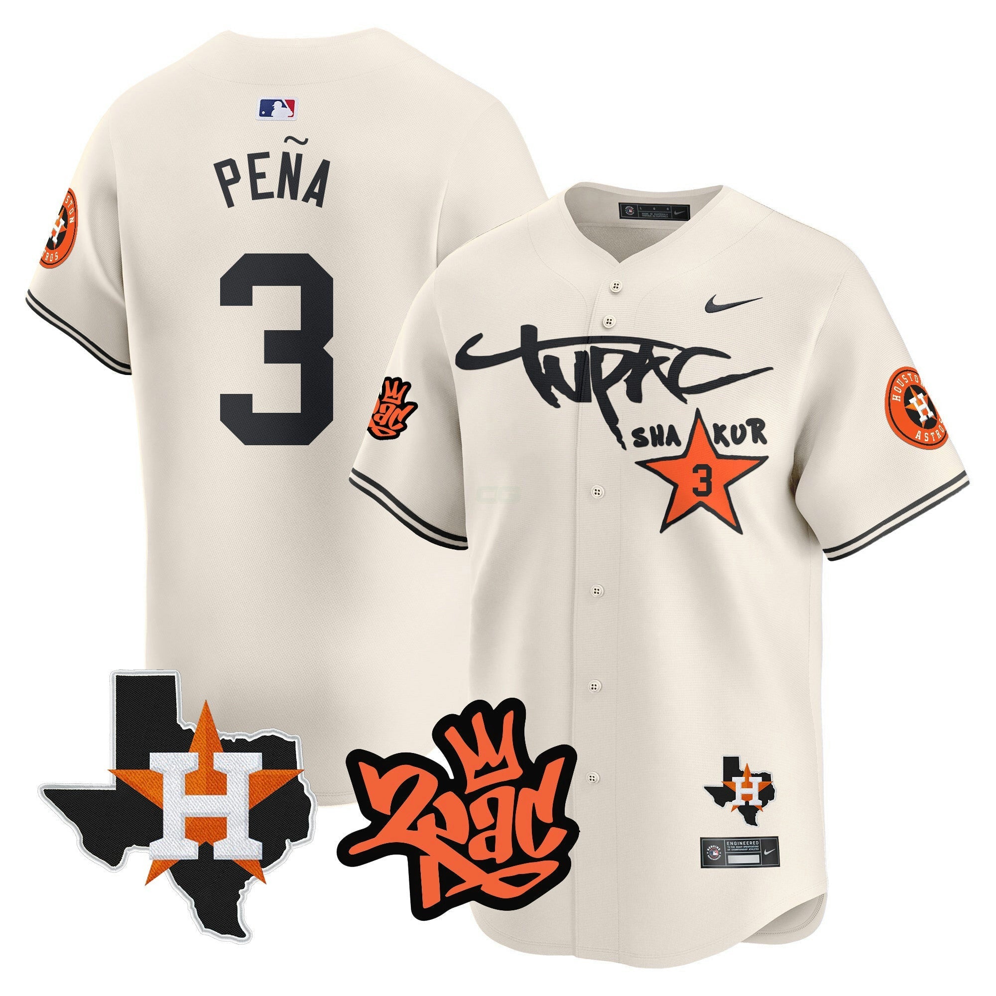 Camisa MLB Men’s Tupac Shakur Vapor Premier Limited Jersey