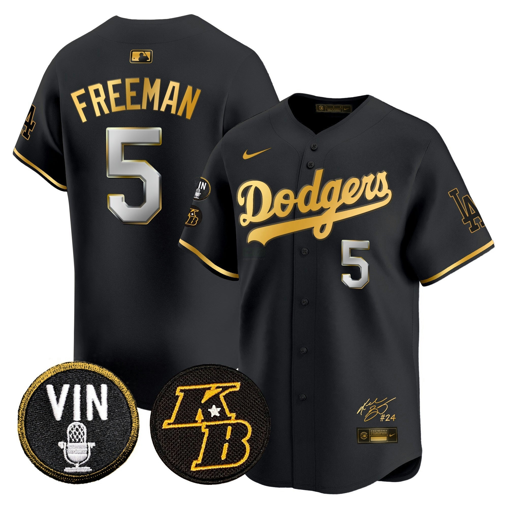 Camisa MLB Men’s Vin Patch & Kobe Bryant Signature Vapor Premier Limited Jersey