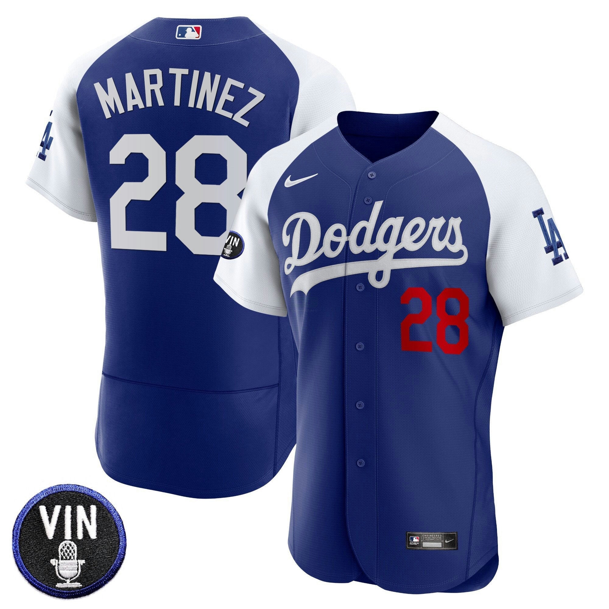 Camisa MLB Men’s Vin Scully Patch Flex Base Jersey