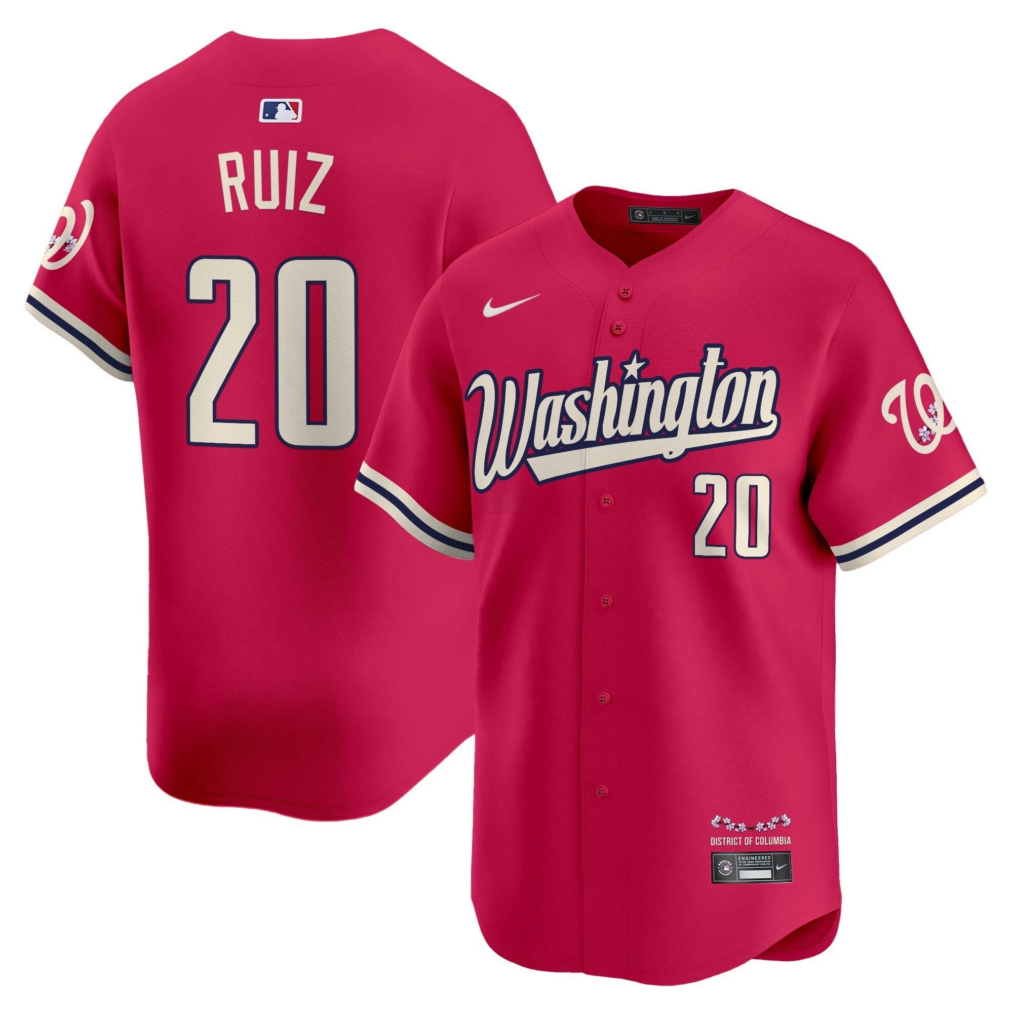 Camisa MLB Men’s Washington Cherry Blossom Style Vapor Limited Jersey