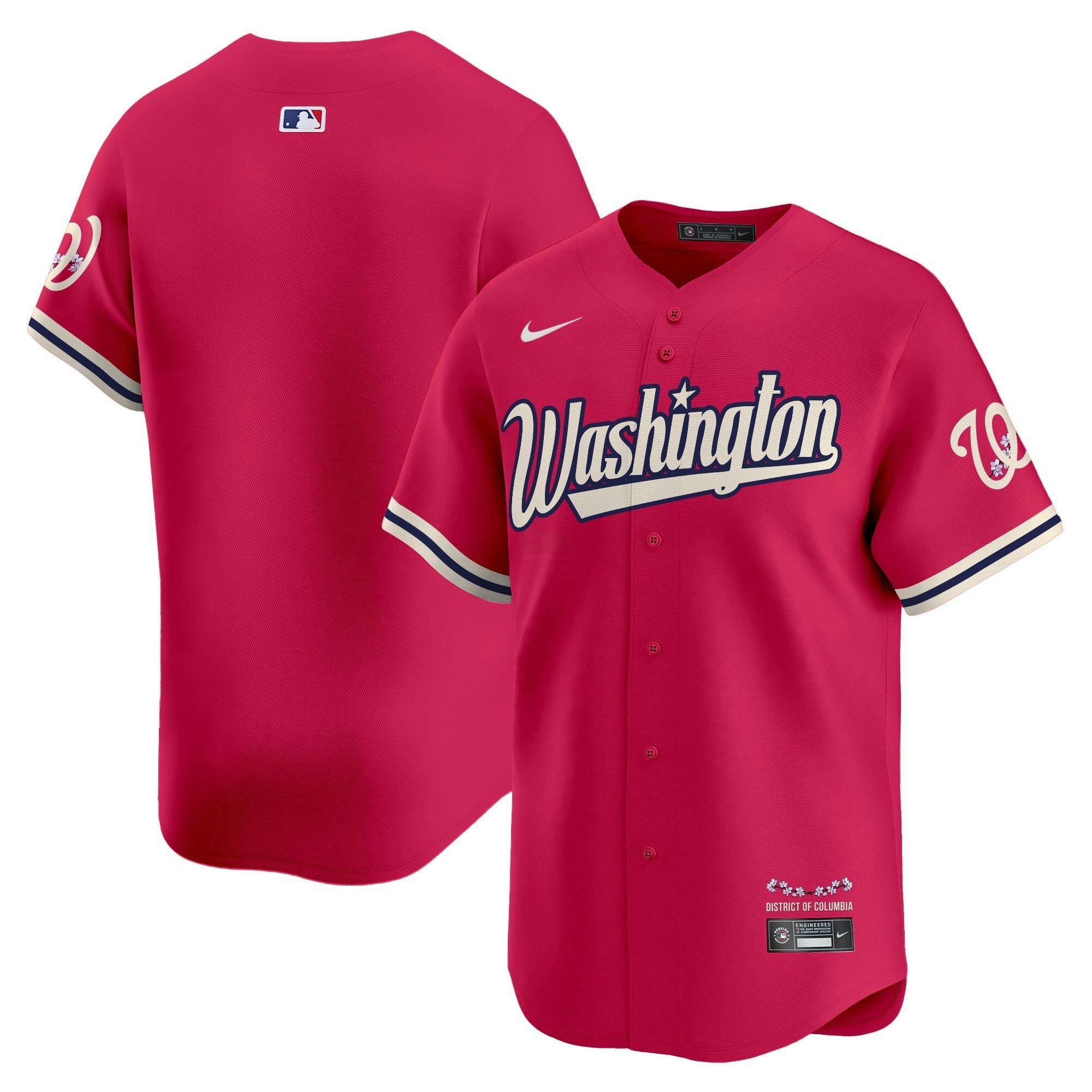 Camisa MLB Men’s Washington Cherry Blossom Style Vapor Limited Jersey