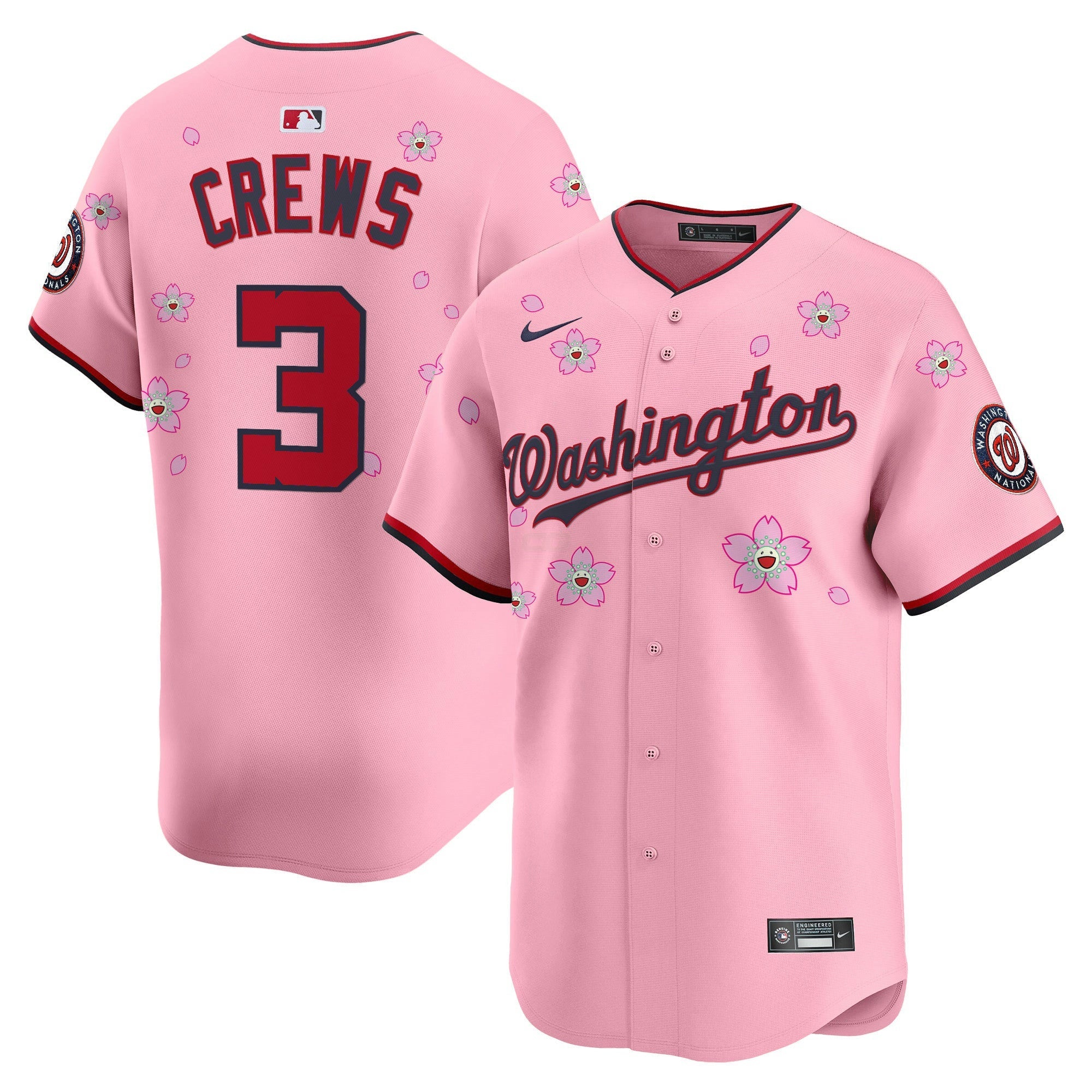 Camisa MLB Men’s Washington Cherry Blossom Vapor Premier Limited Jersey – Stitched