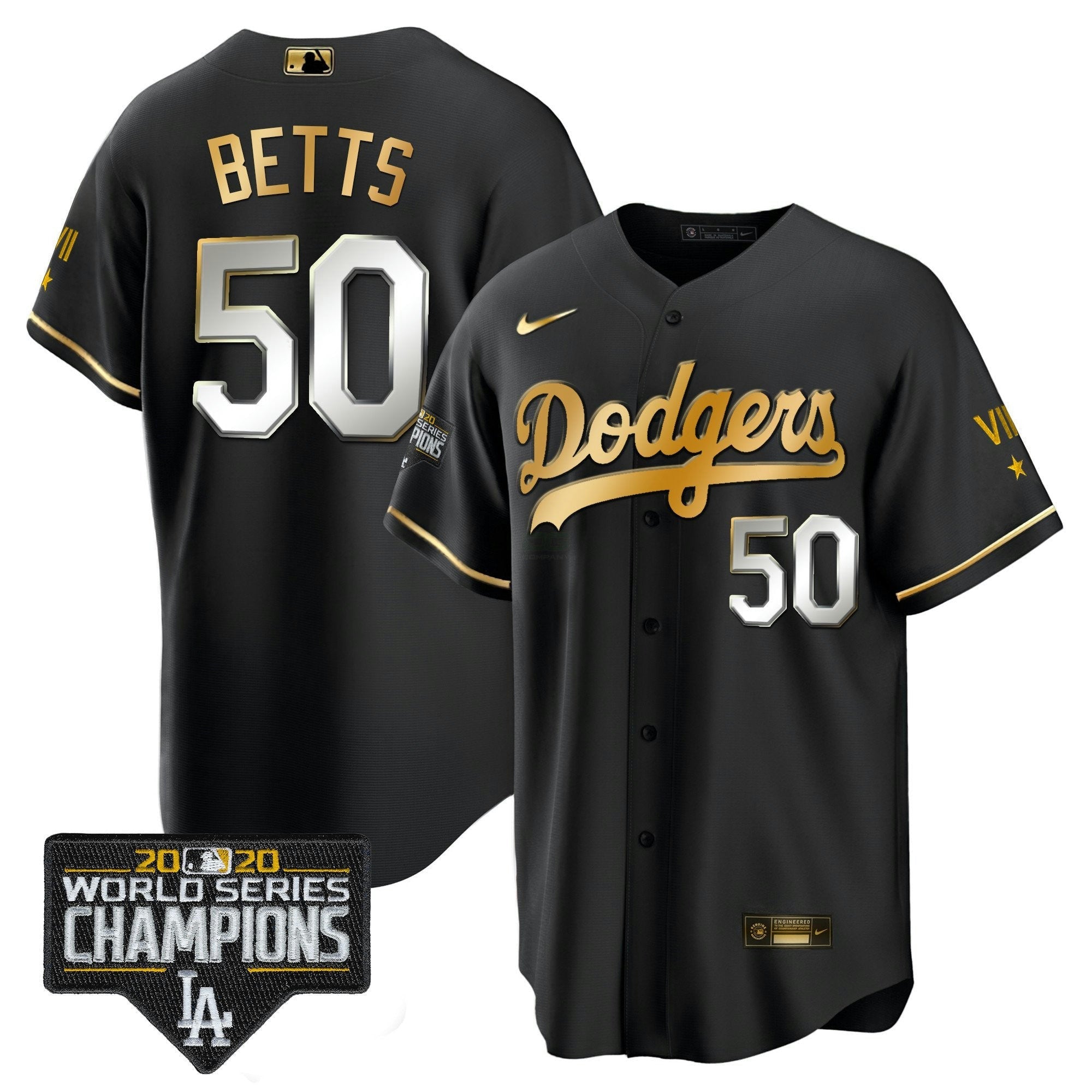 Camisa MLB Men’s World Series 2020 Dourada Jersey