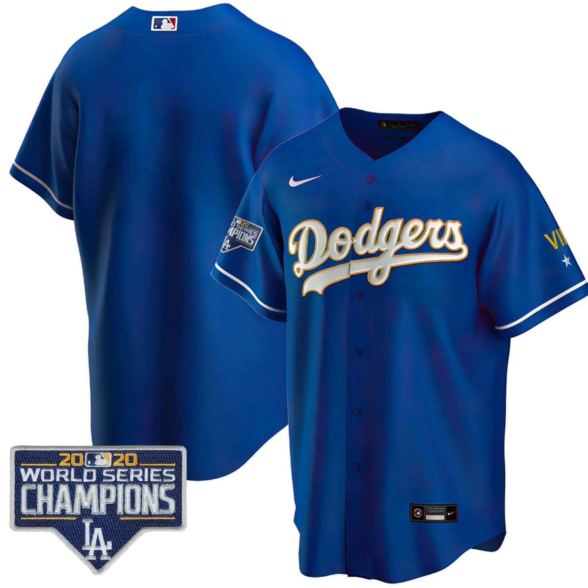 Camisa MLB Men’s World Series Patch Dourada Limited Jersey