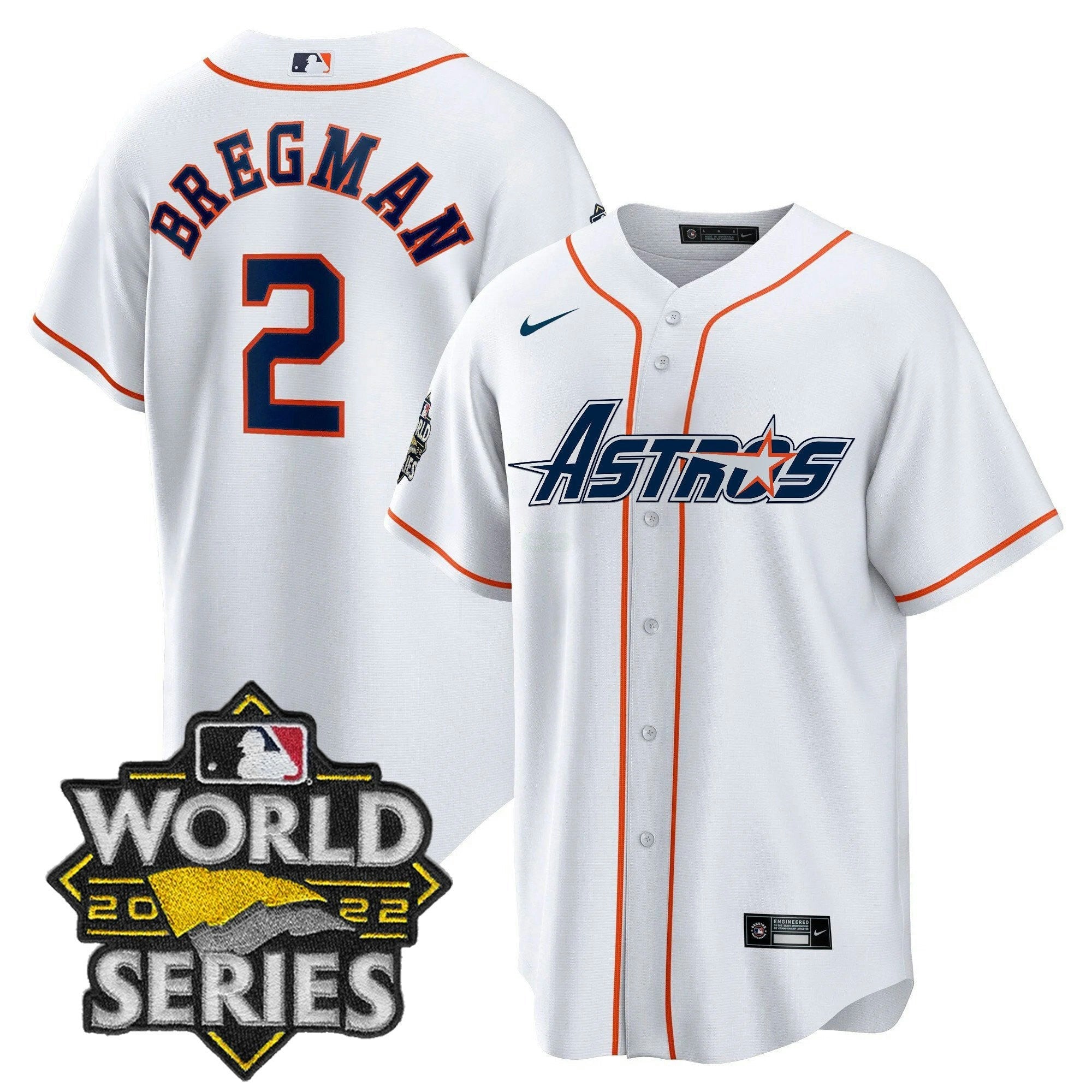 Camisa MLB Men’s World Series & Throwback Patch Dourada Jersey