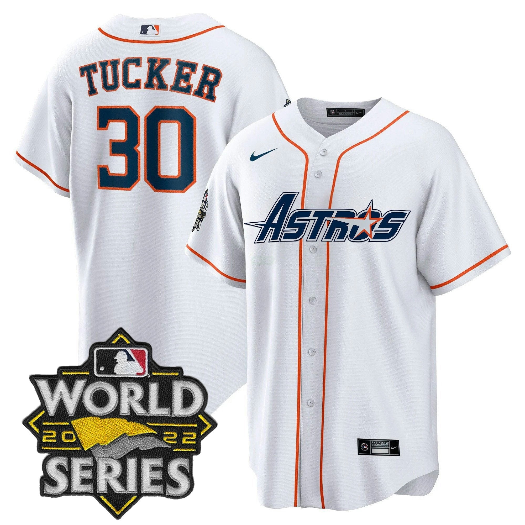 Camisa MLB Men’s World Series & Throwback Patch Dourada Jersey