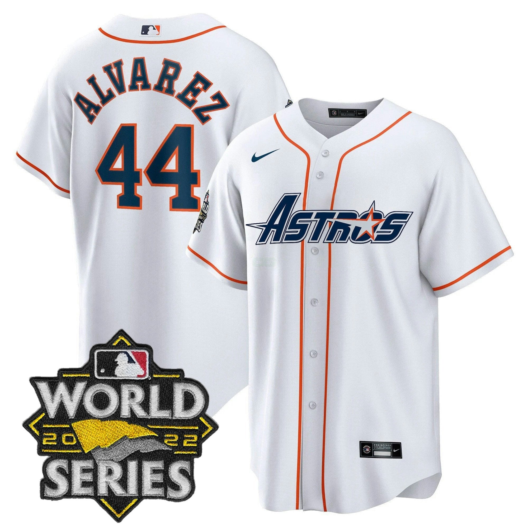 Camisa MLB Men’s World Series & Throwback Patch Dourada Jersey