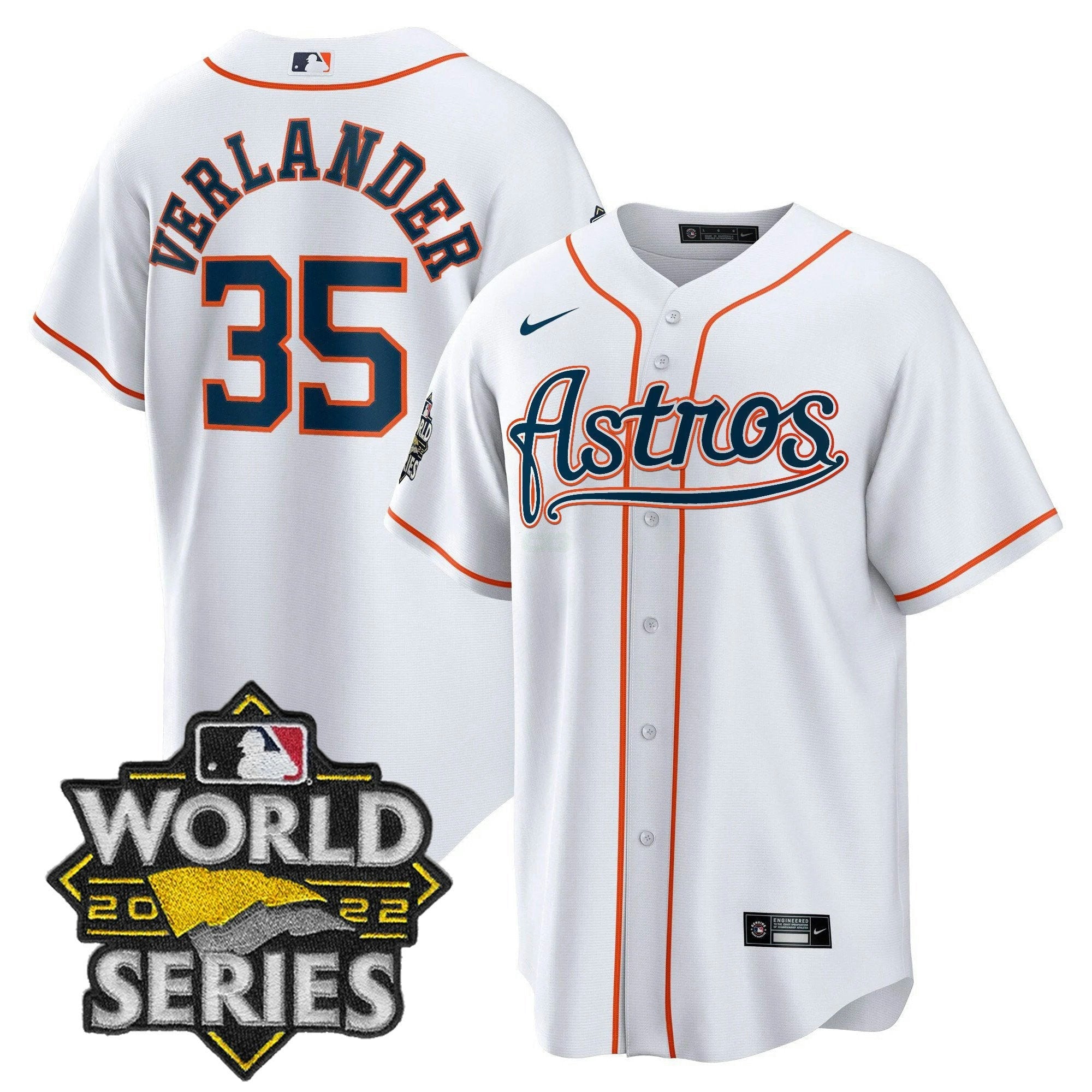 Camisa MLB Men’s World Series & Throwback Patch Dourada Jersey V2