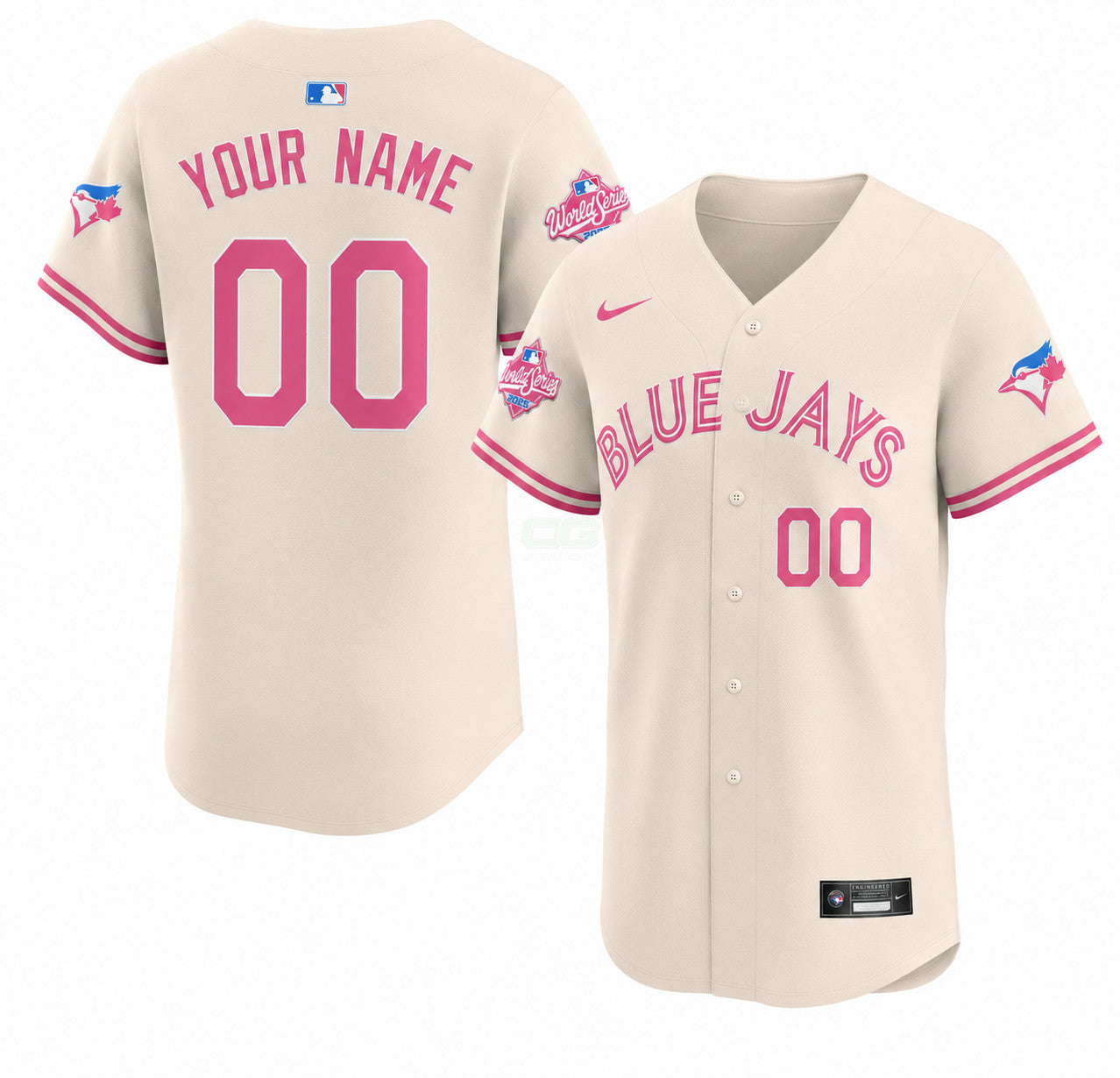 Camisa MLB Mens Toronto Bubble Gum 2025 World Series Vapor Premier Limited Jersey