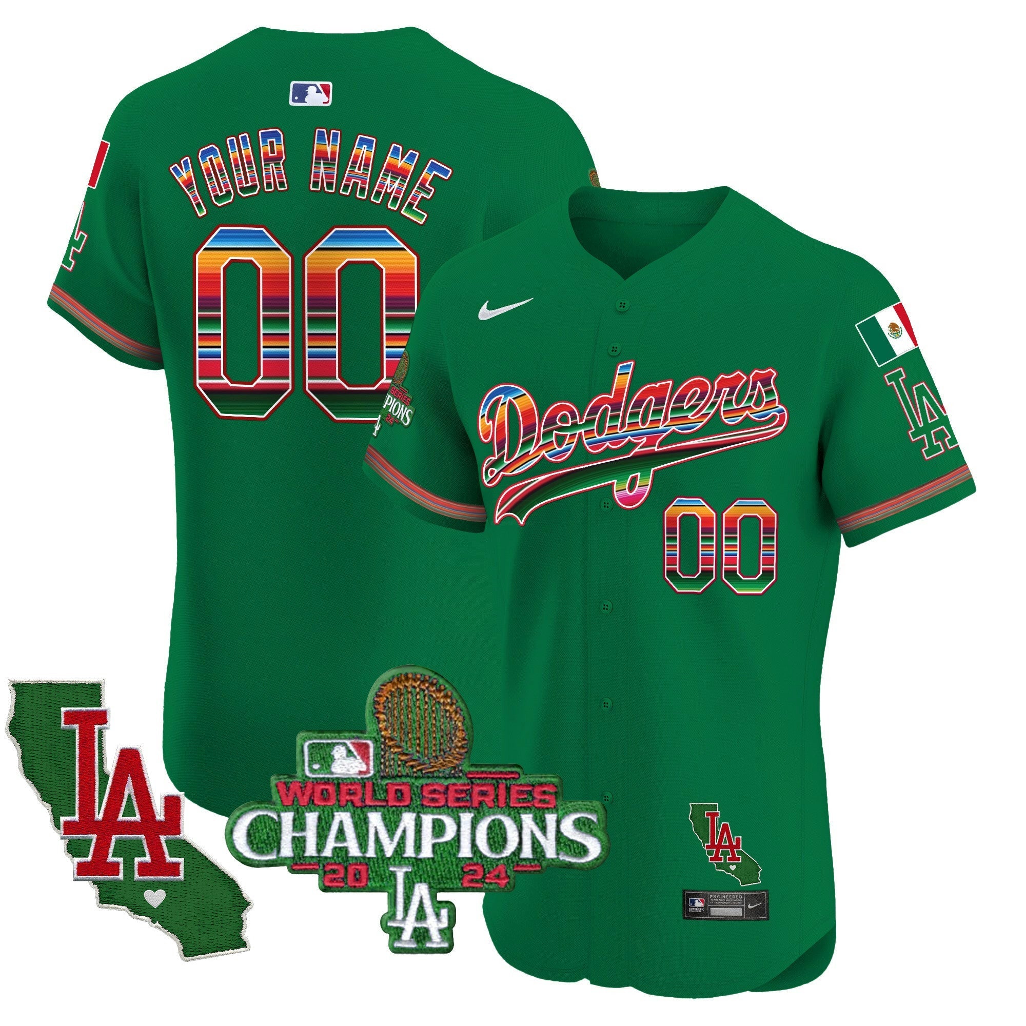 Camisa MLB Mexico 2024 World Series Champions Vapor Premier Elite Jersey