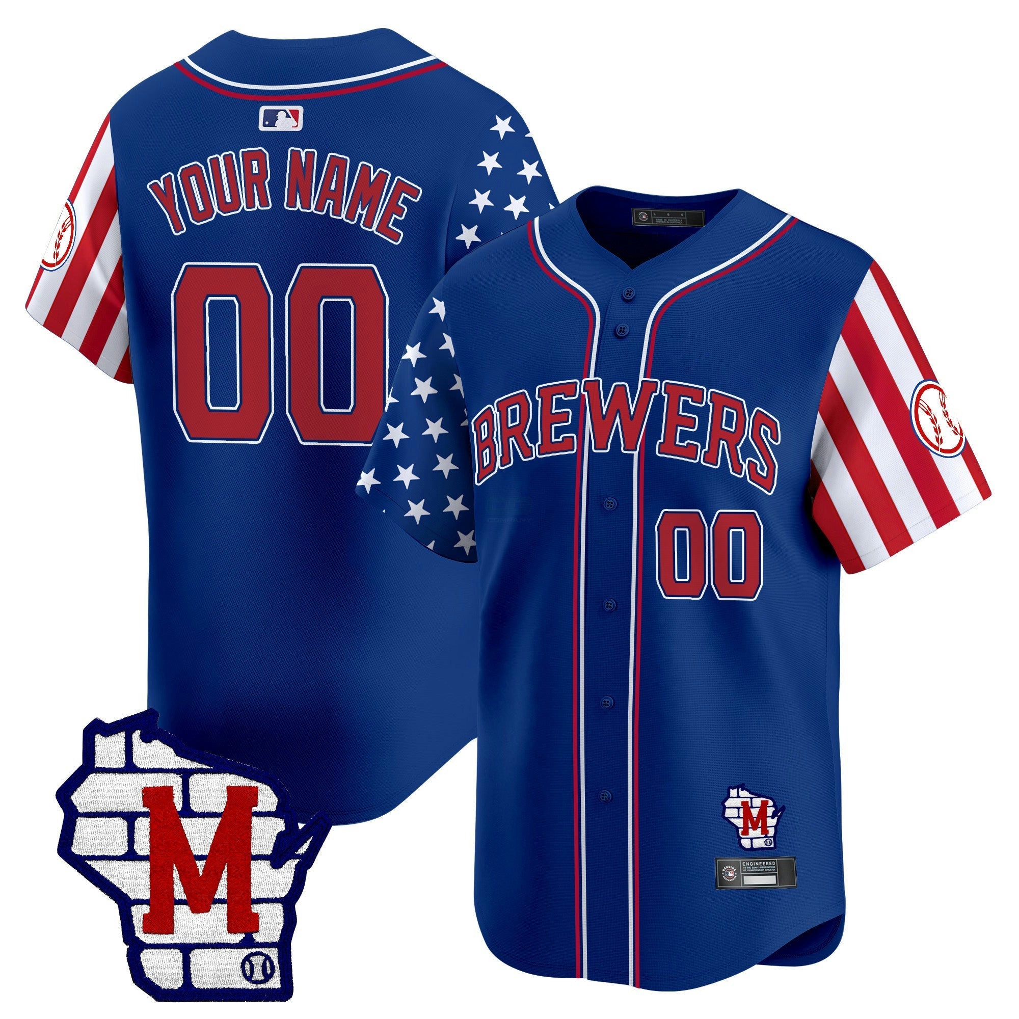 Camisa MLB Milwaukee 2025 Independence Day Vapor Premier Limited Jersey