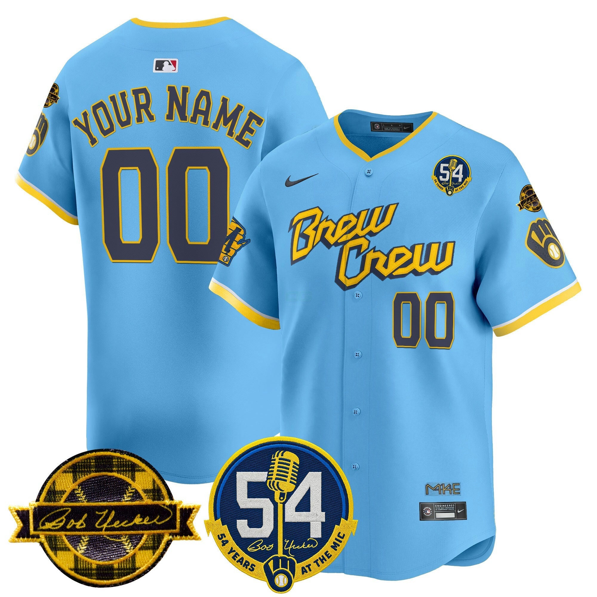 Camisa MLB Milwaukee ‘Bob Uecker – 54 Seasons for ’ Vapor Premier Limited Jersey