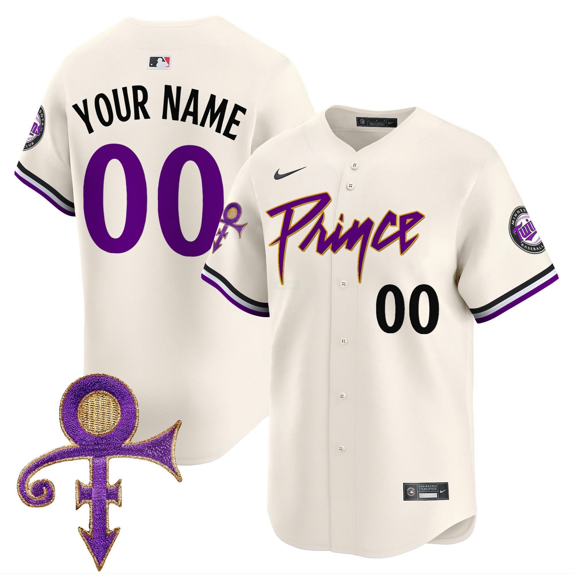 Camisa MLB Minnesota Prince Patch Vapor Premier Limited Jersey