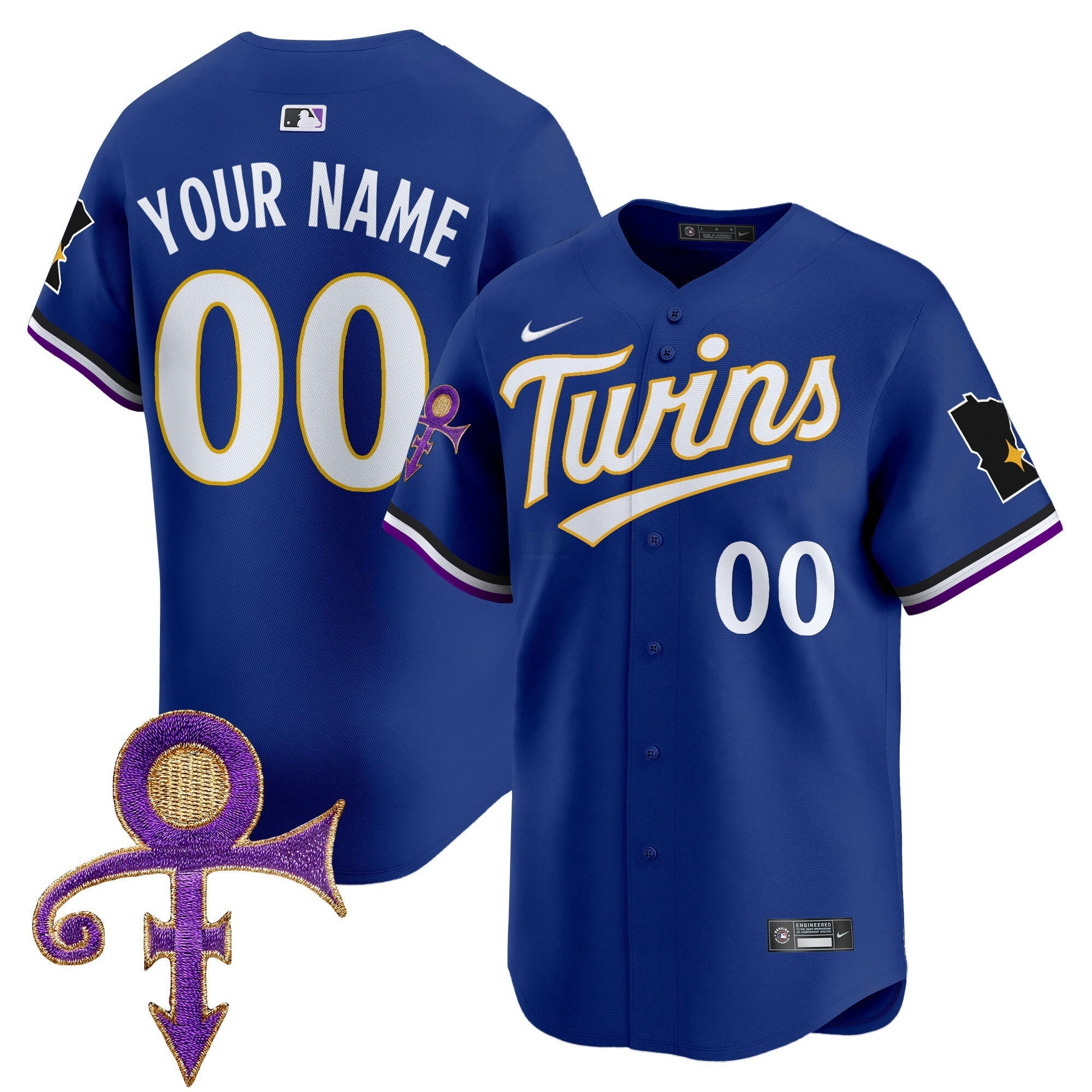 Camisa MLB Minnesota Prince Patch Vapor Premier Limited Jersey V3