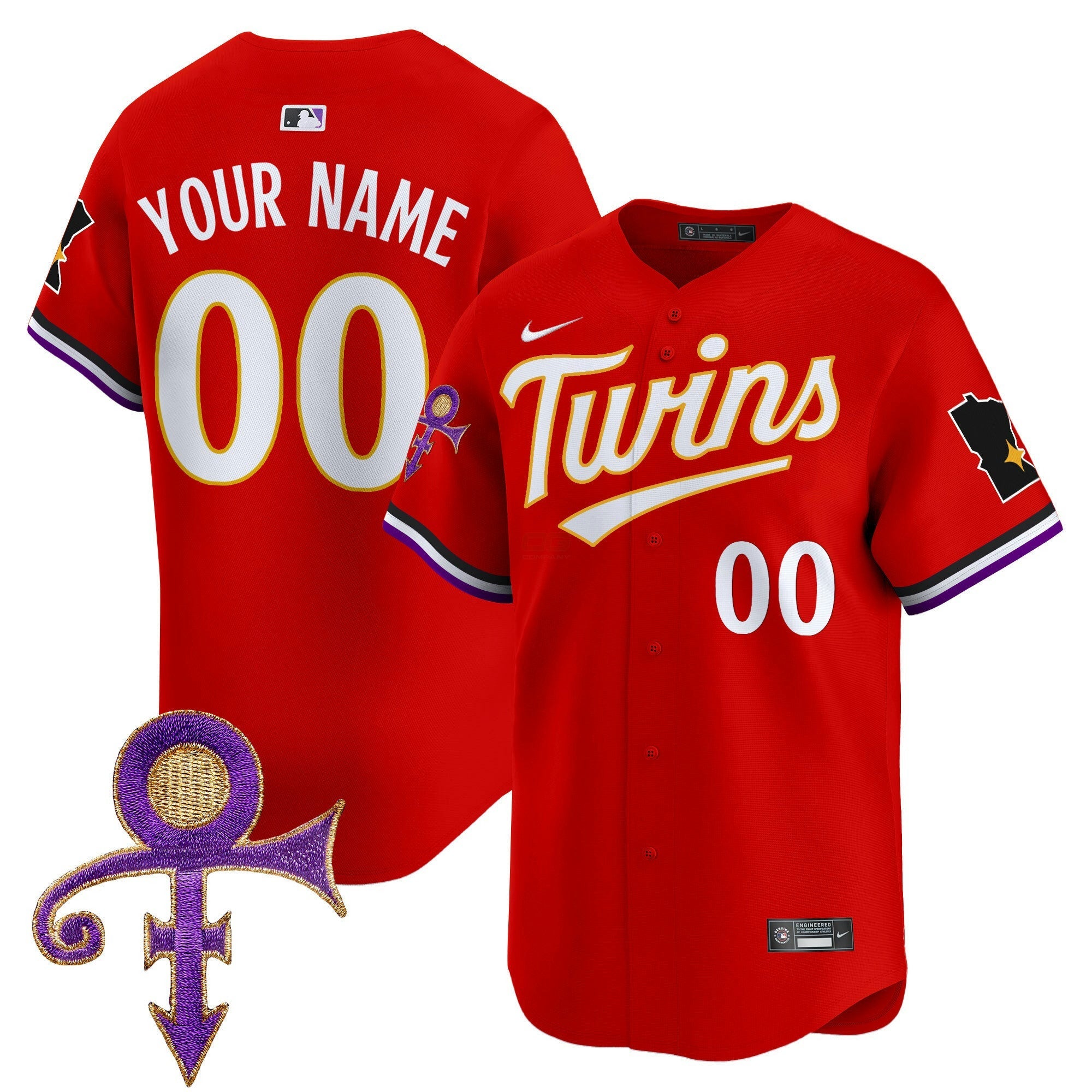 Camisa MLB Minnesota Prince Patch Vapor Premier Limited Jersey V3